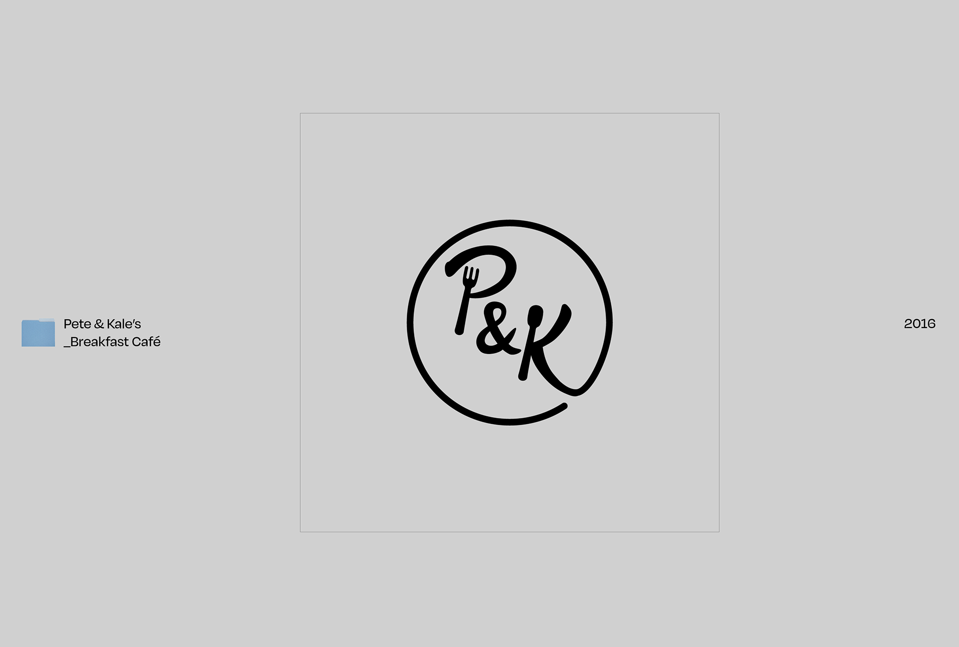 Logo design by Byron Co for Pete and Kale's, a breakfast cafe