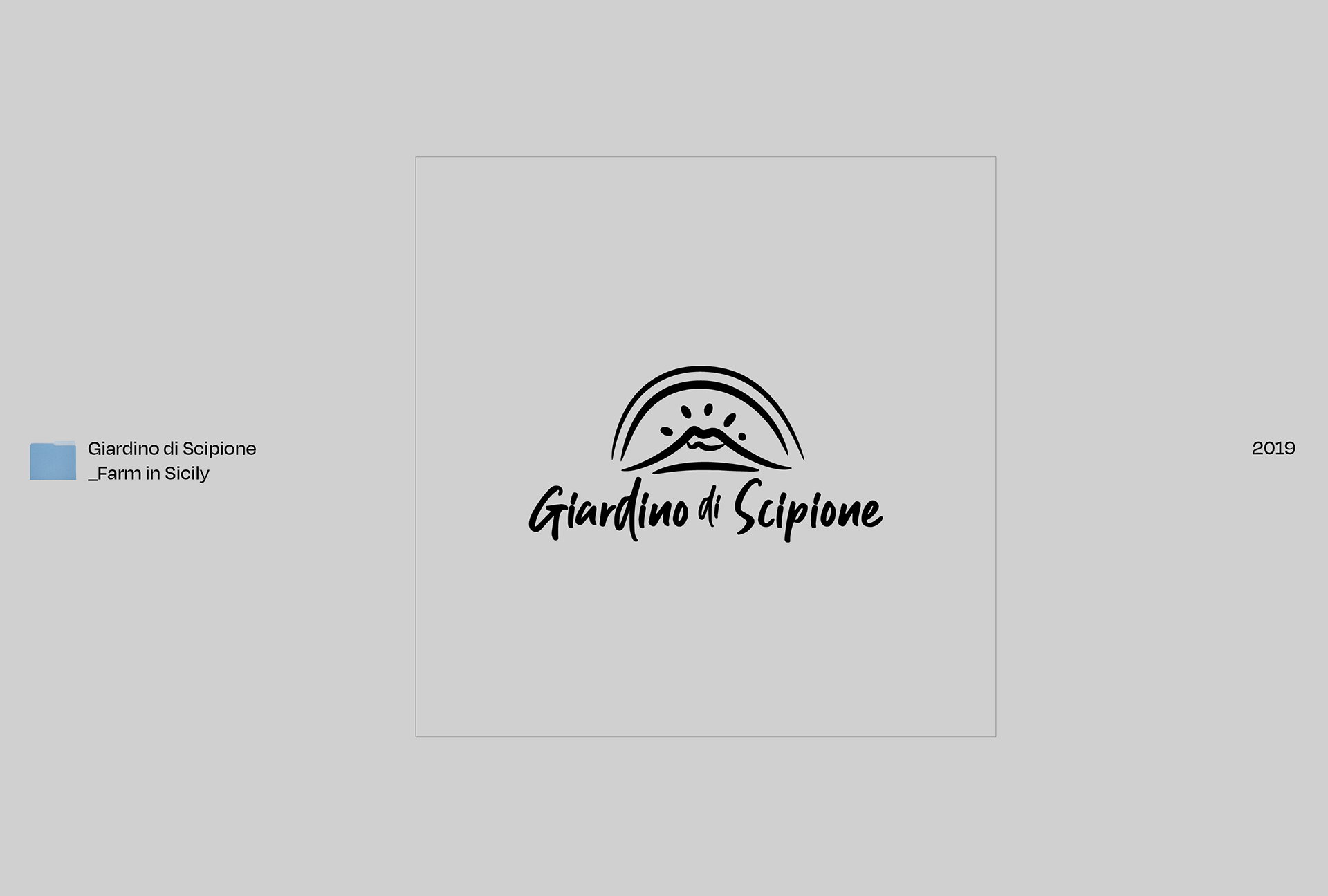 Logo design by Byron Co for Giardino di Scipione, a farm in Sicily