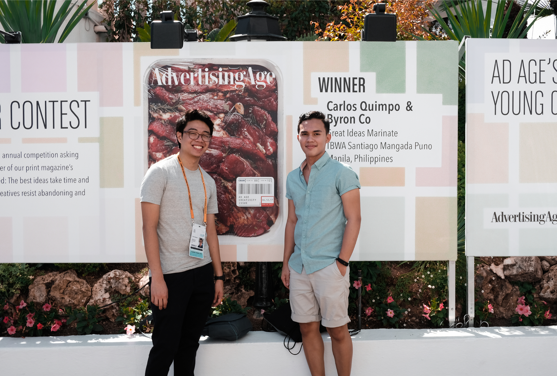 Billboard in front of Hotel Barrière Le Majestic, de Vera, 2017