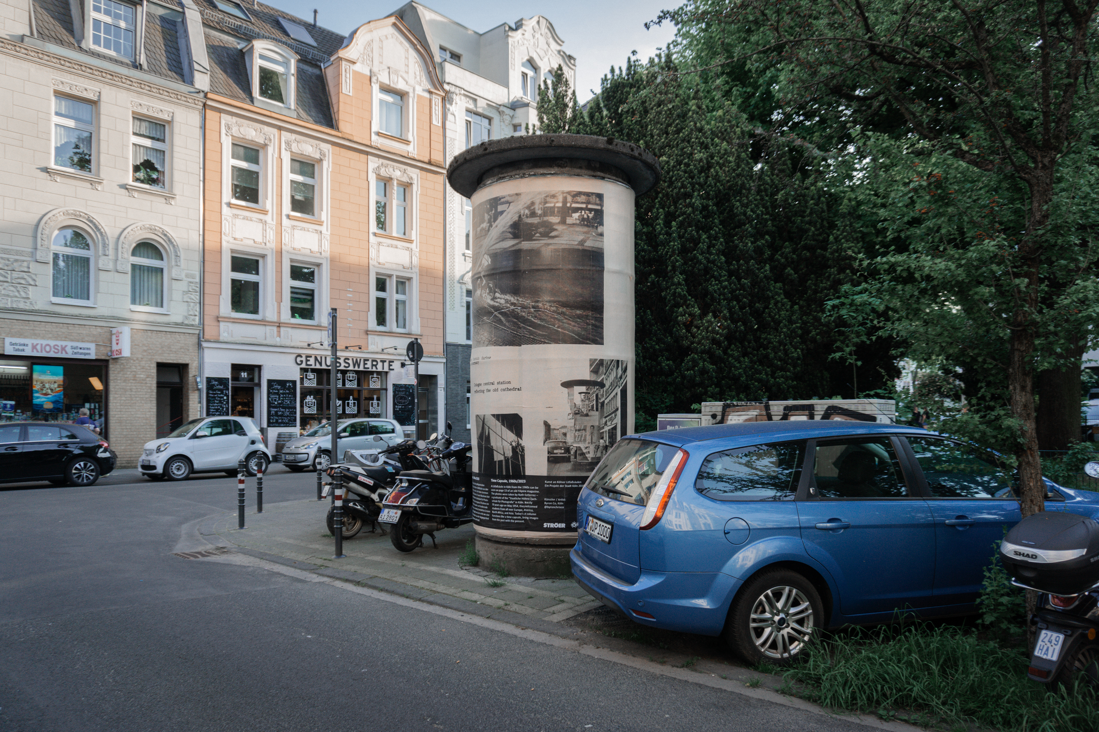 "Zeitkapsel" on an Art Pillar, Byron Co, Nippes, Köln, 2024
