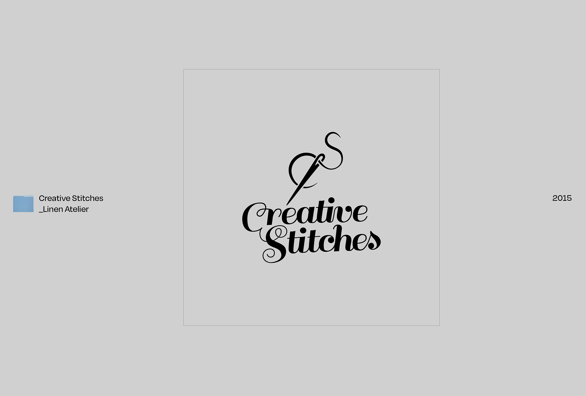 Logo design by Byron Co for Creative Stitches, a linen atelier