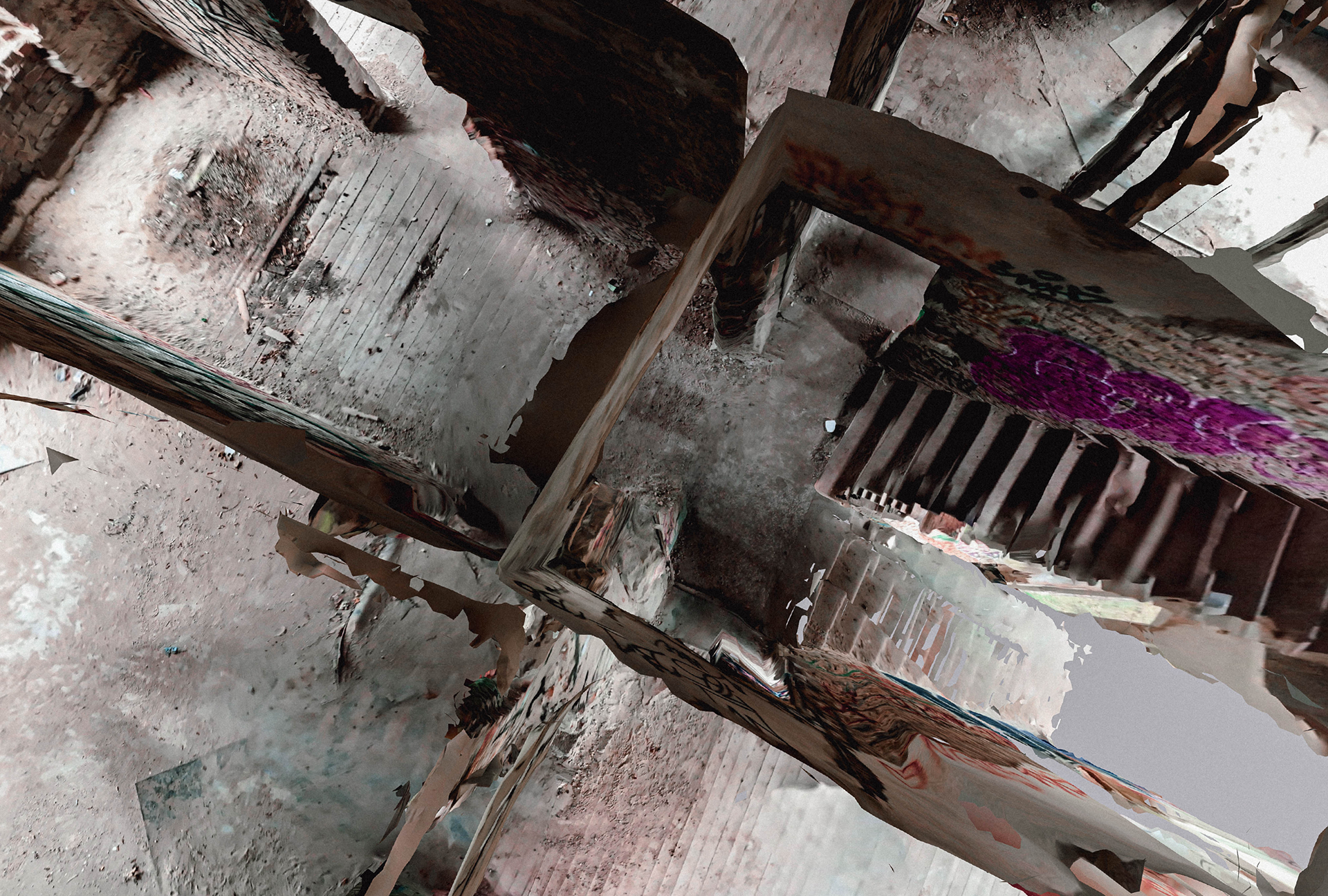 3D-scan of rooms and stairwell at Haus Fühlingen