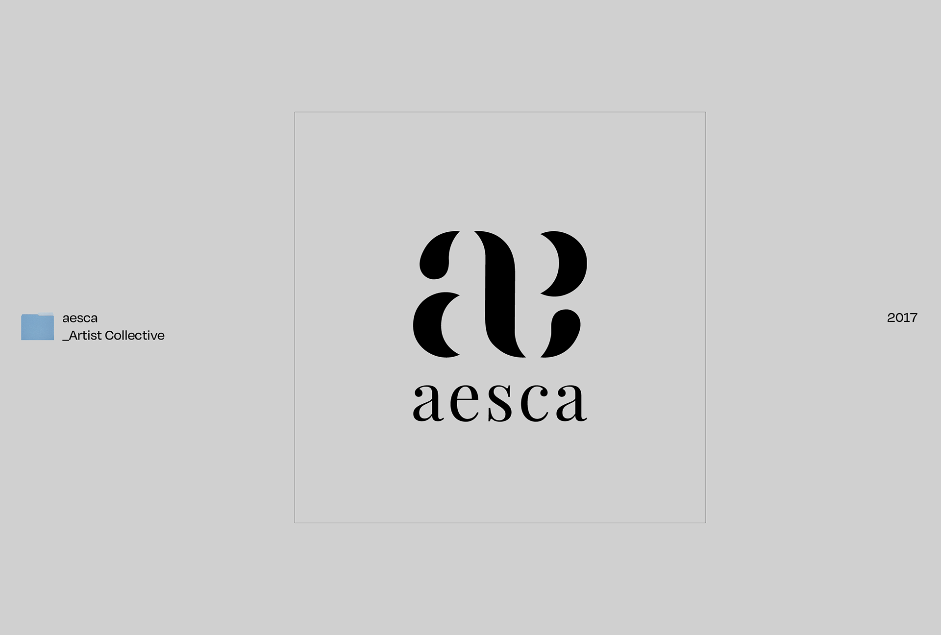Logo design by Byron Co for Aesca, an artist collective