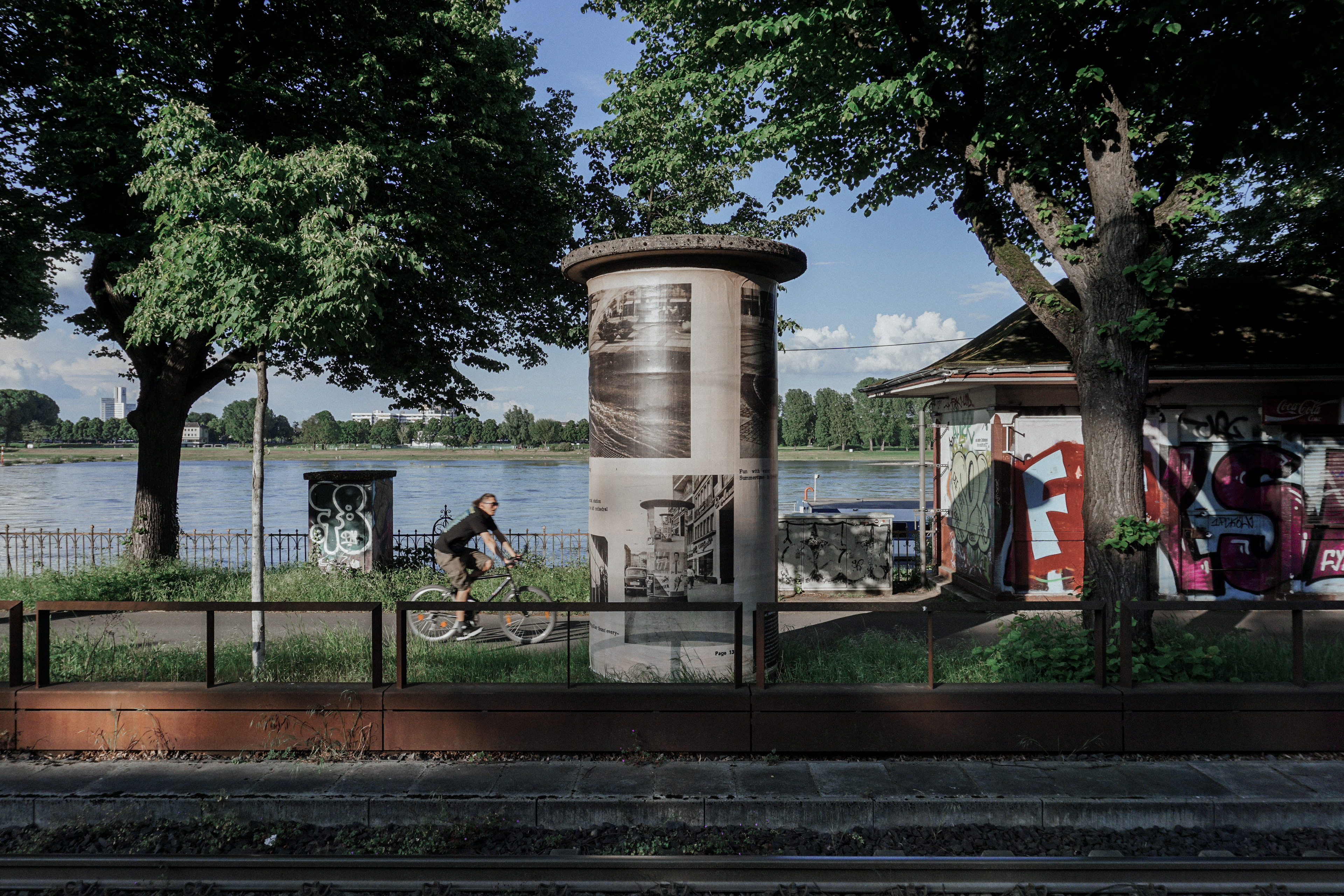 "Zeitkapsel" on an Art Pillar, Byron Co, Bayenthal, Köln, 2024
