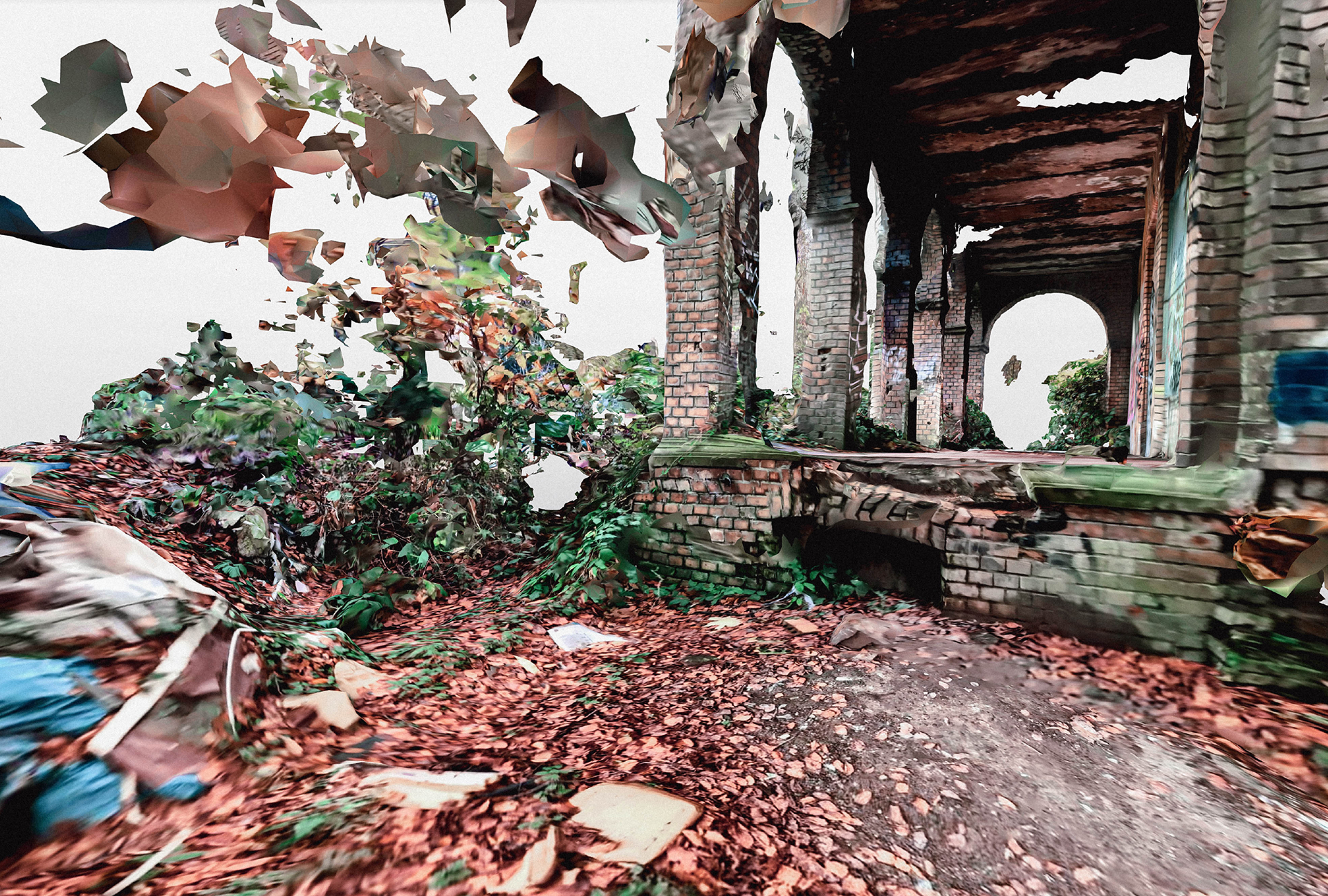 3D-scan of the arched gallery at Haus Fühlingen