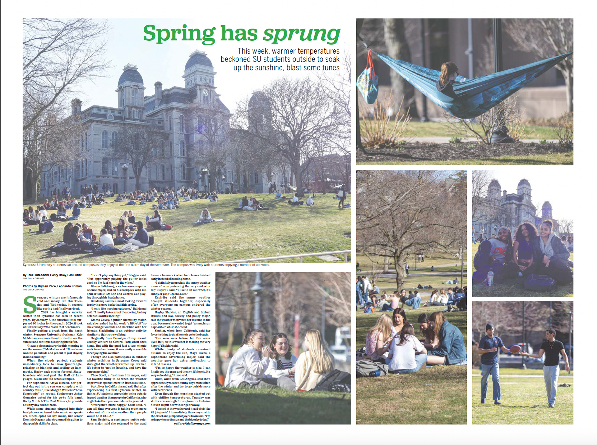 Culture spread, The Daily Orange (2025)