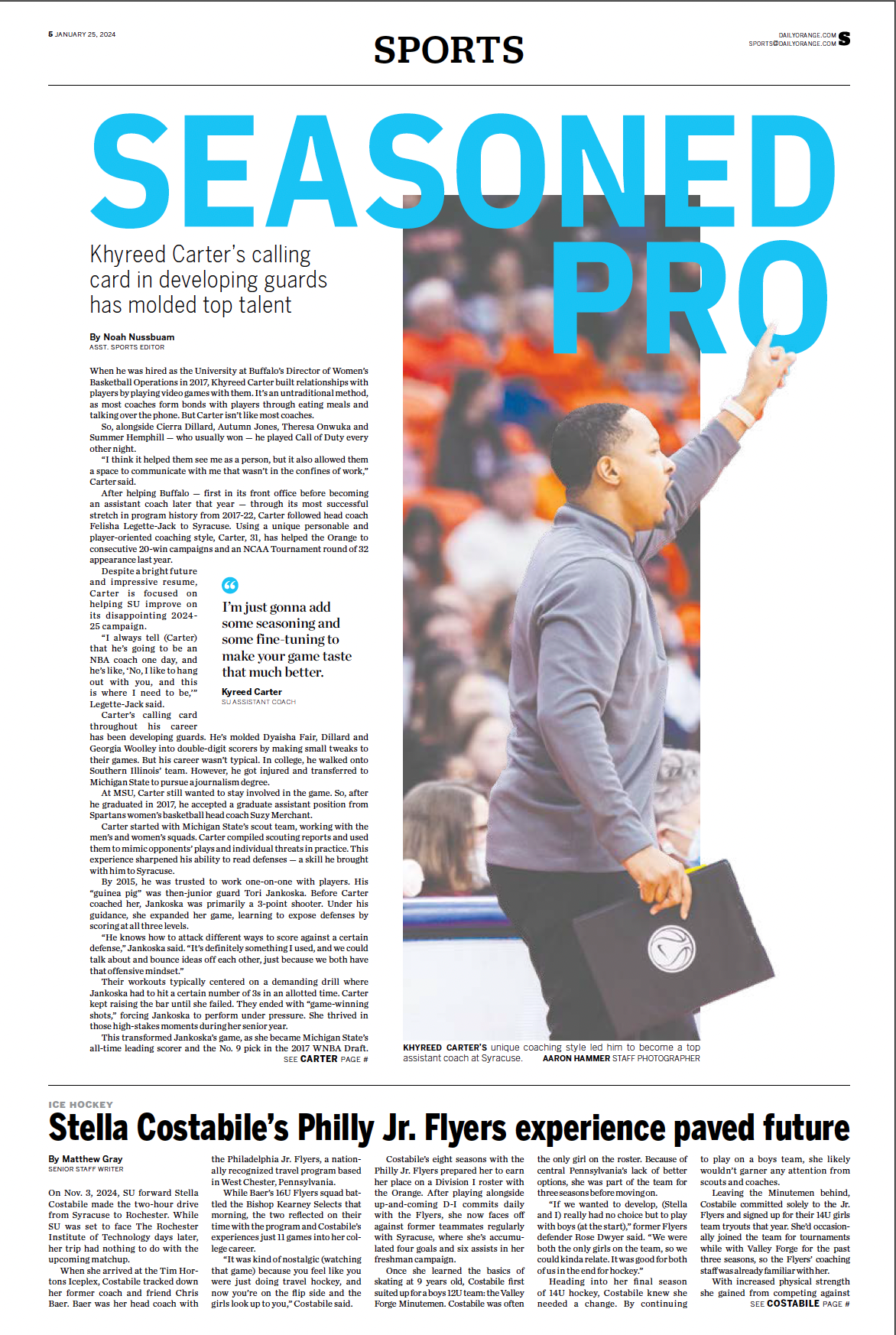 Sports front, The Daily Orange (2025)