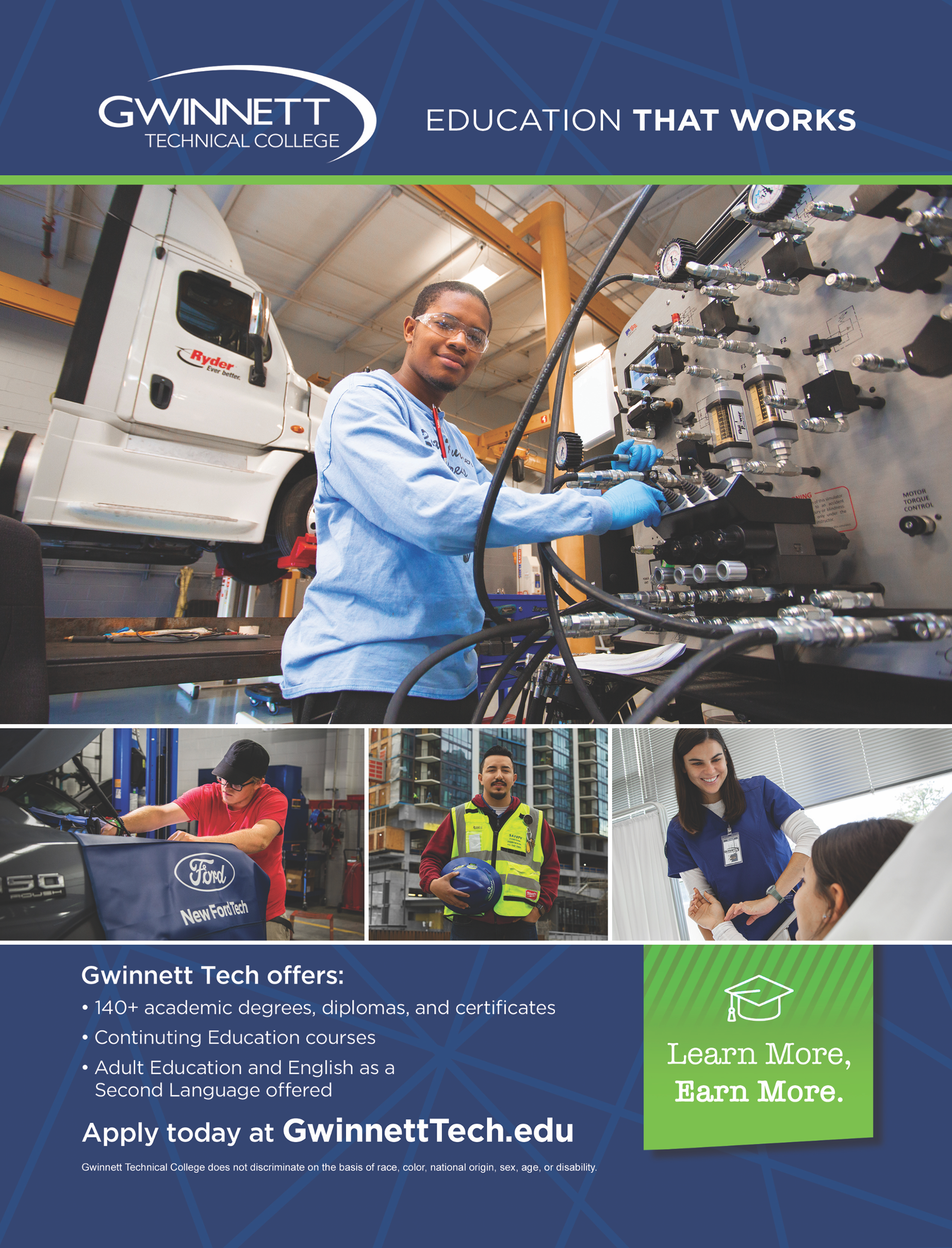 Revised ad with new college look