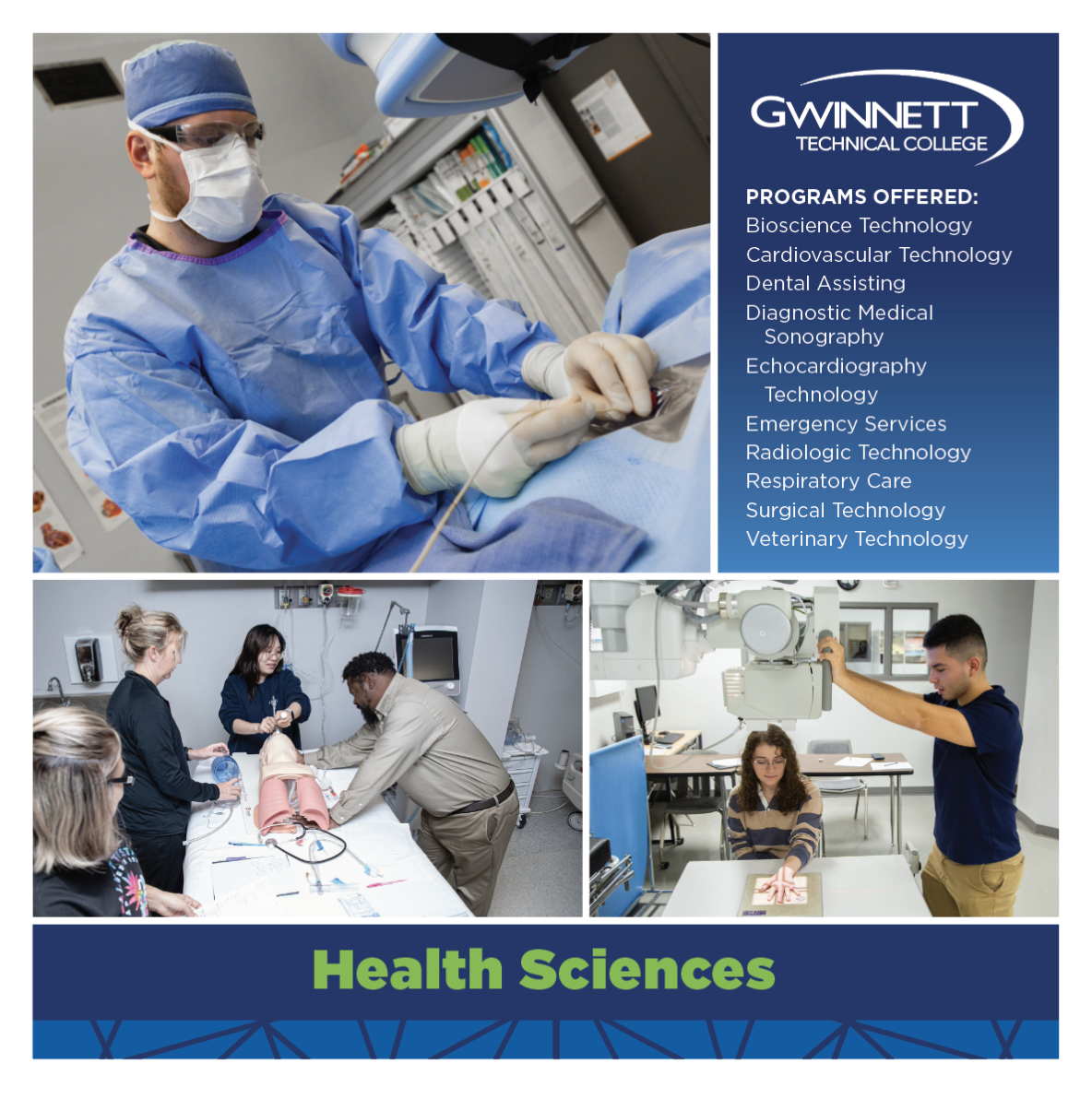 Program board hanging on recruitment wall