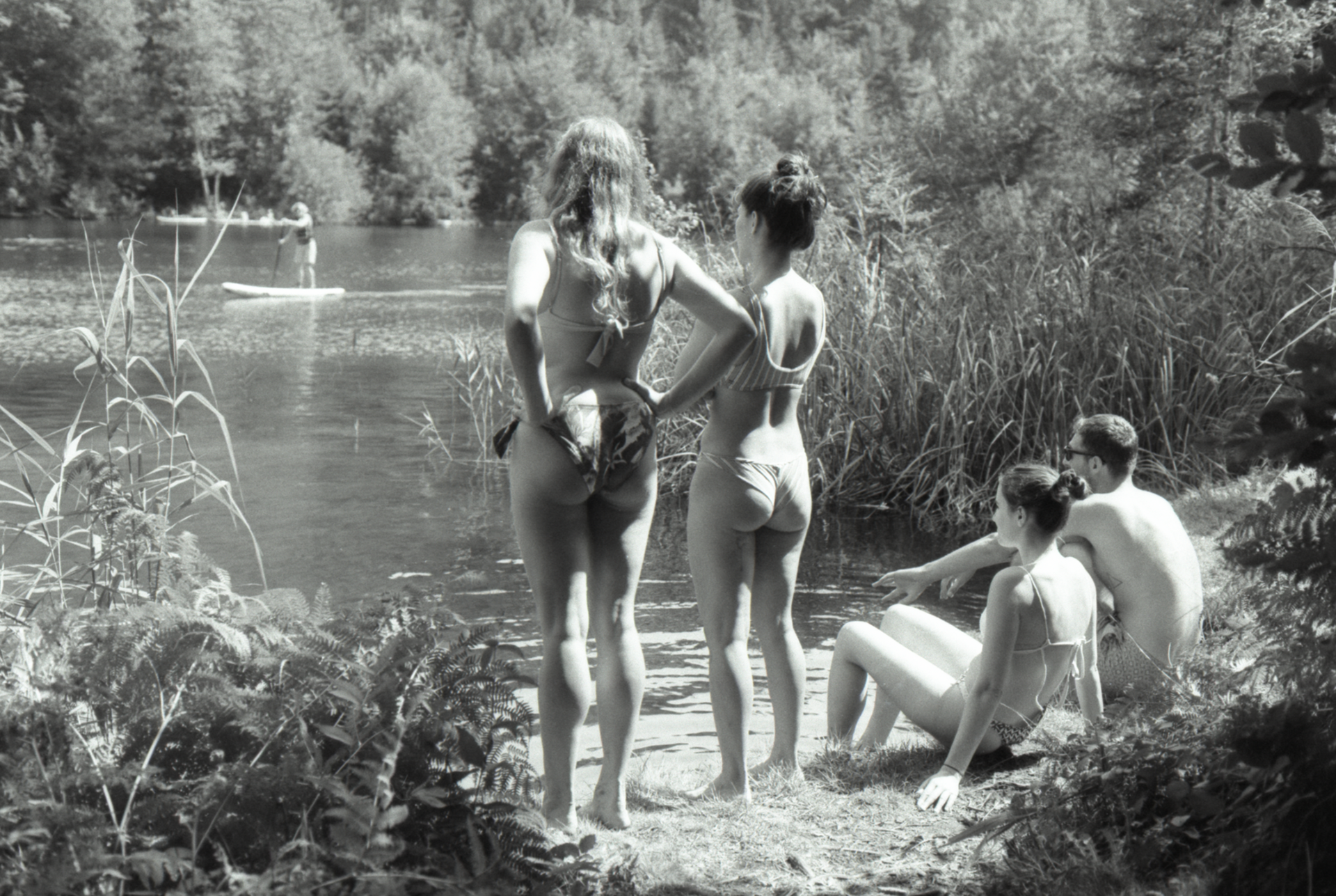 Ania, Sonja, Ilaria, Andrea, August 2021, Crestasee