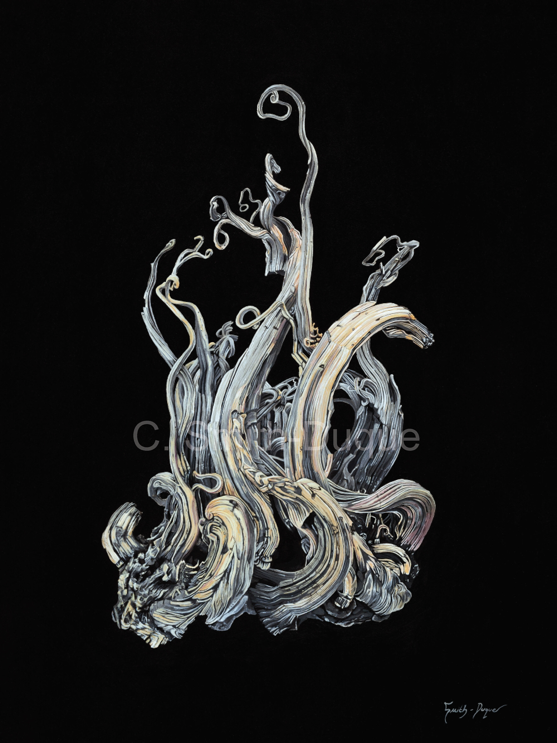 Himmelsfurst Native Silver, 30 x 41 cm Acrylic on gessopanel