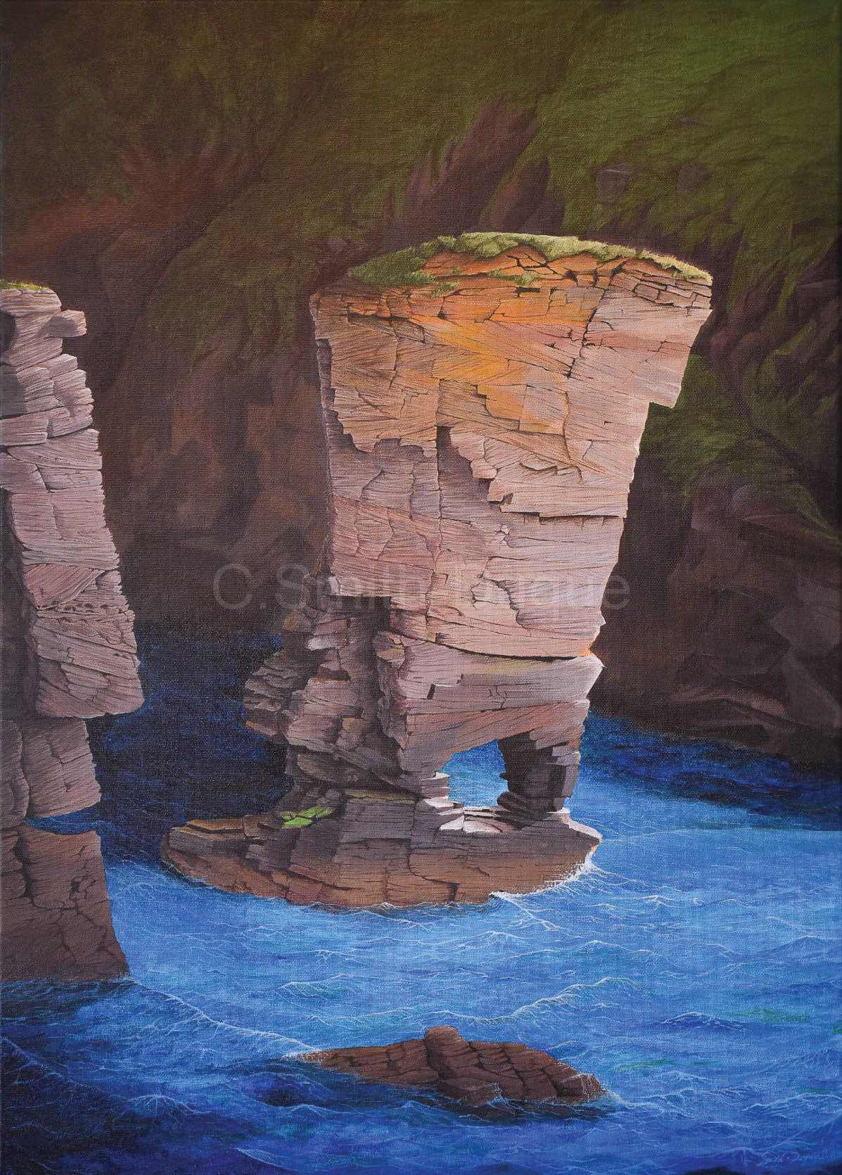 Yesnaby Castle, 50 x 70 cm, Acrylic on canvas