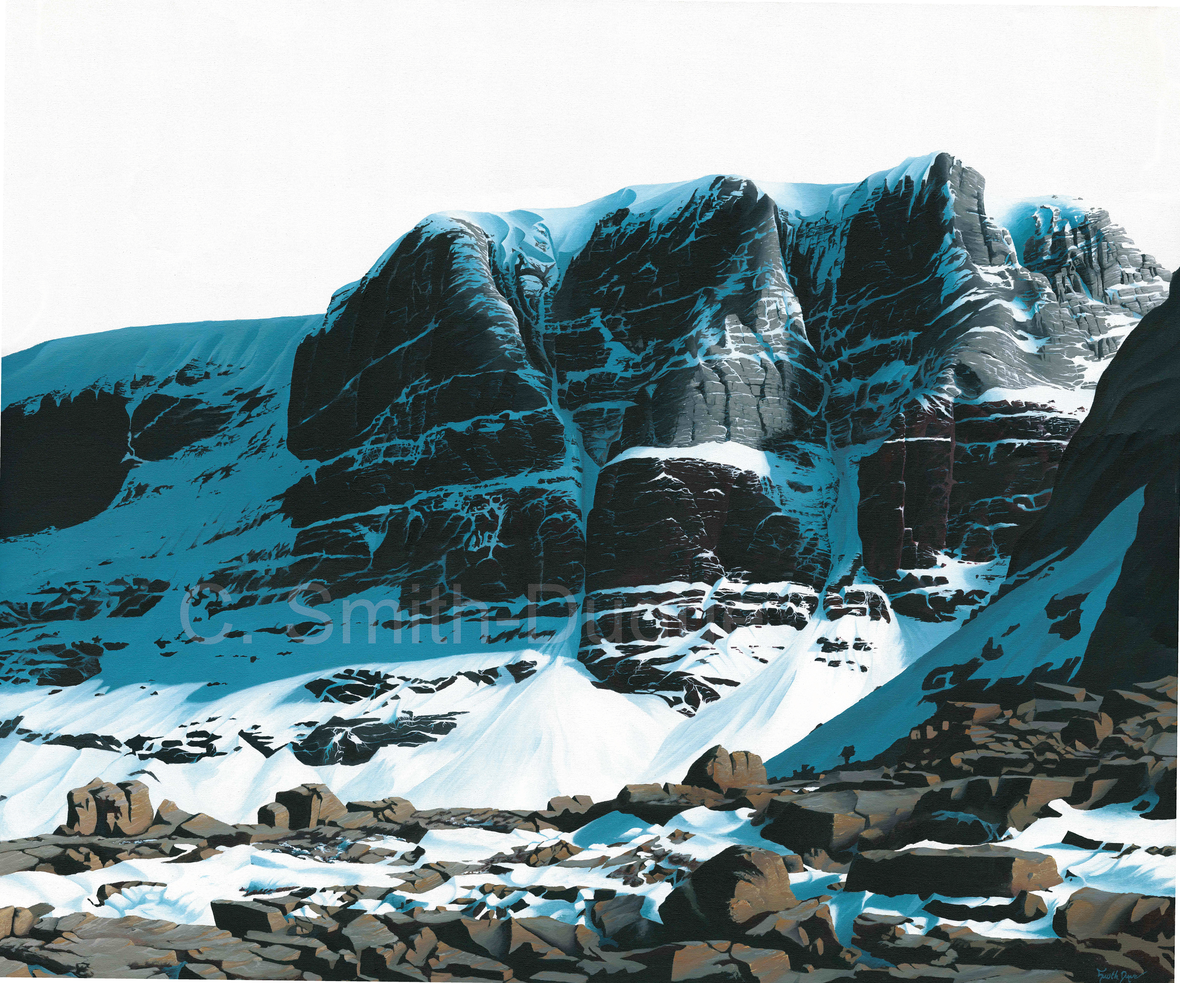 Triple Buttress, 120 x 100 cm, Acrylic on canvas