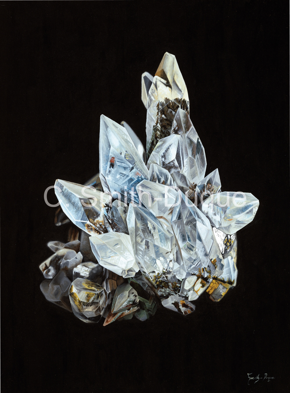 Calcite Claw, 30 x 41 cm, Acrylic on gessopanel