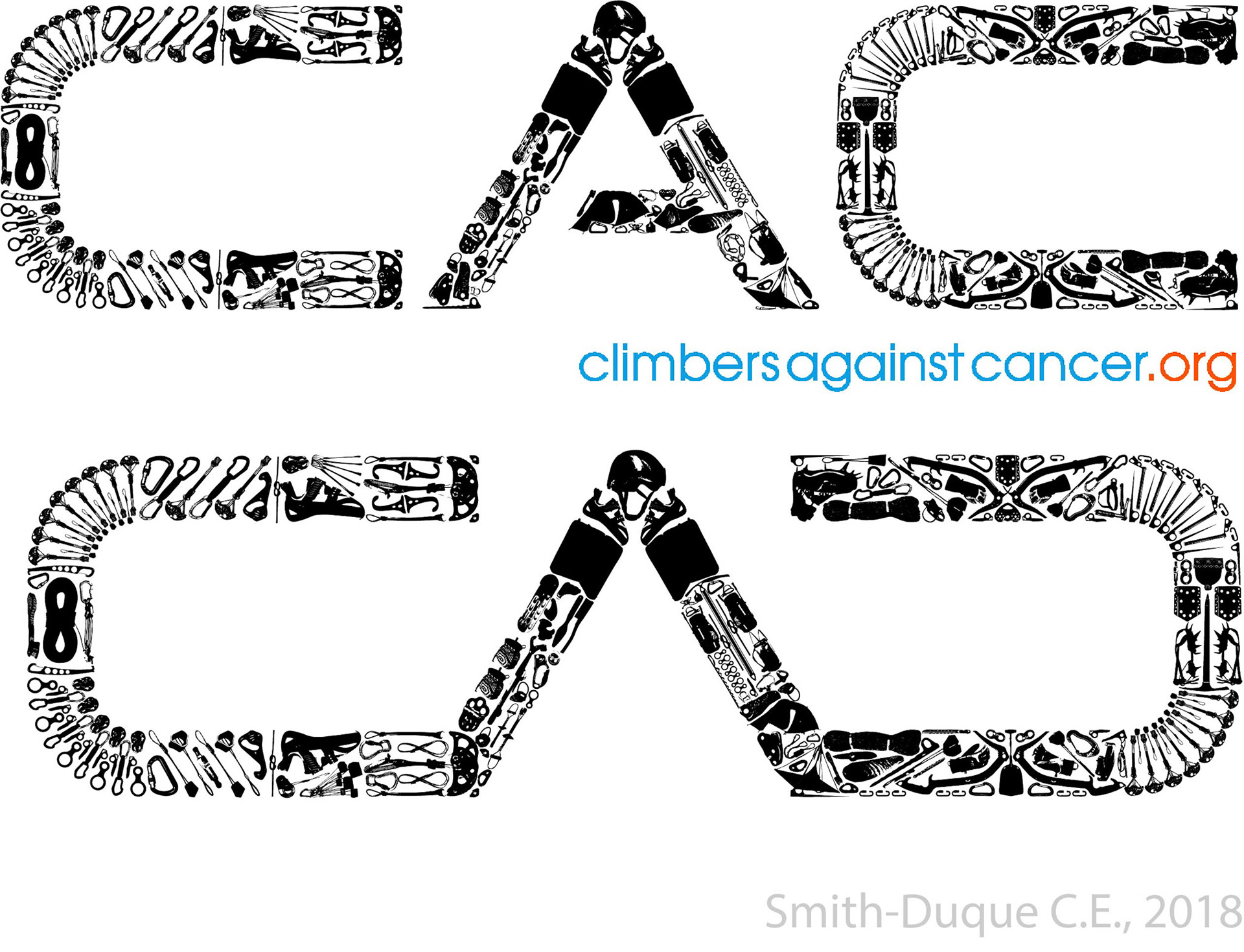 Graphic donated to Climbers Against Cancer