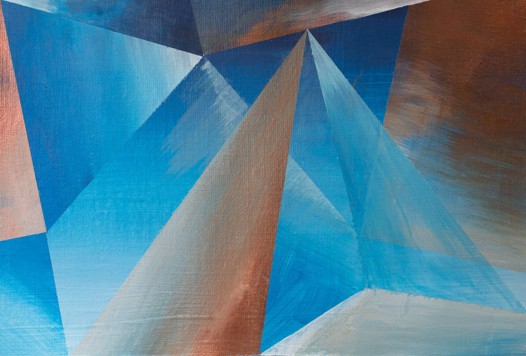 Abstract Study (Prisms), 20 x 14 cm, Acrylic
