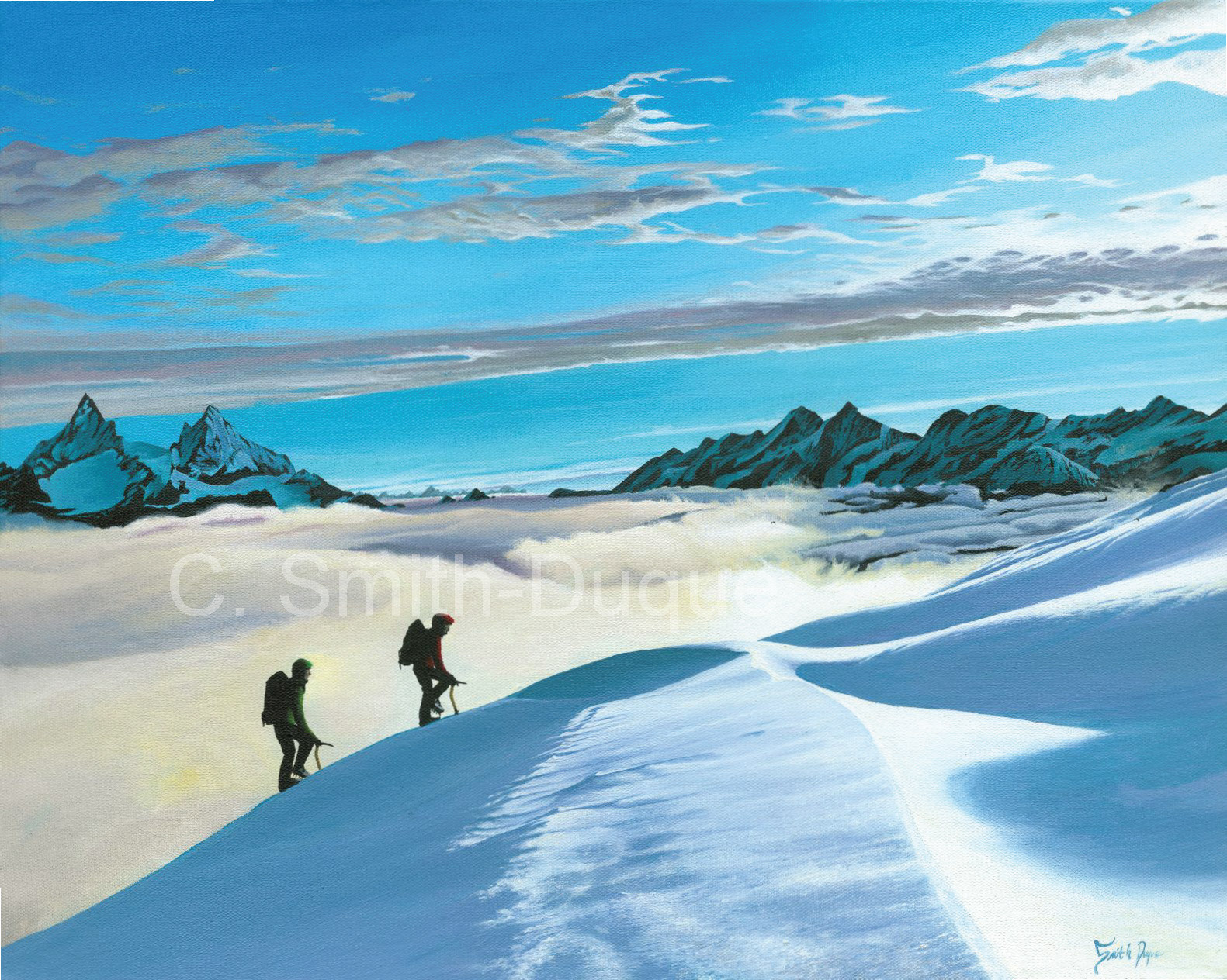 Alpine Hike,  60 x 40 cm, Acrylic on canvas (Commissioned work)