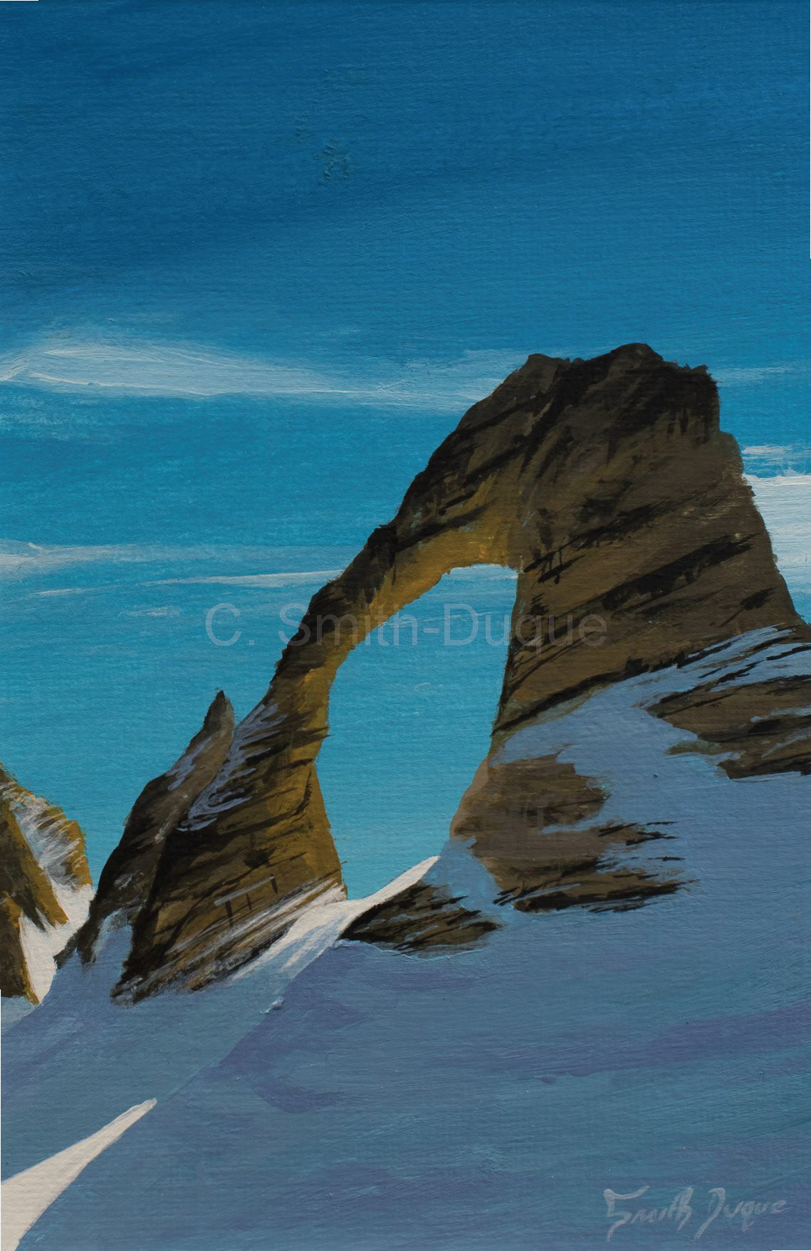 Agulie Percee, 10 x 15 cm, Acrylic on board