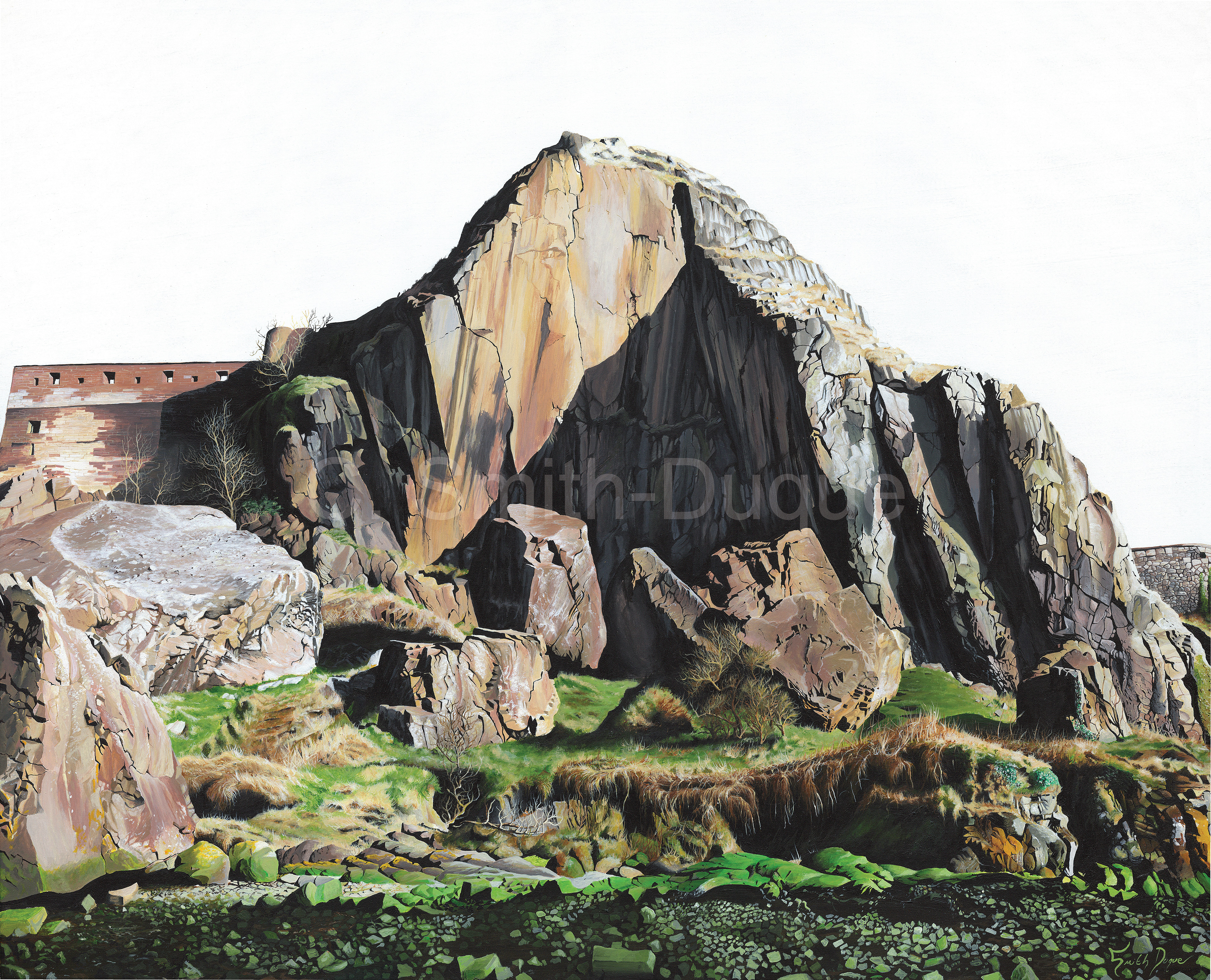 Dumbarton Rock, 76 x 60 cm, Acrylic on canvas