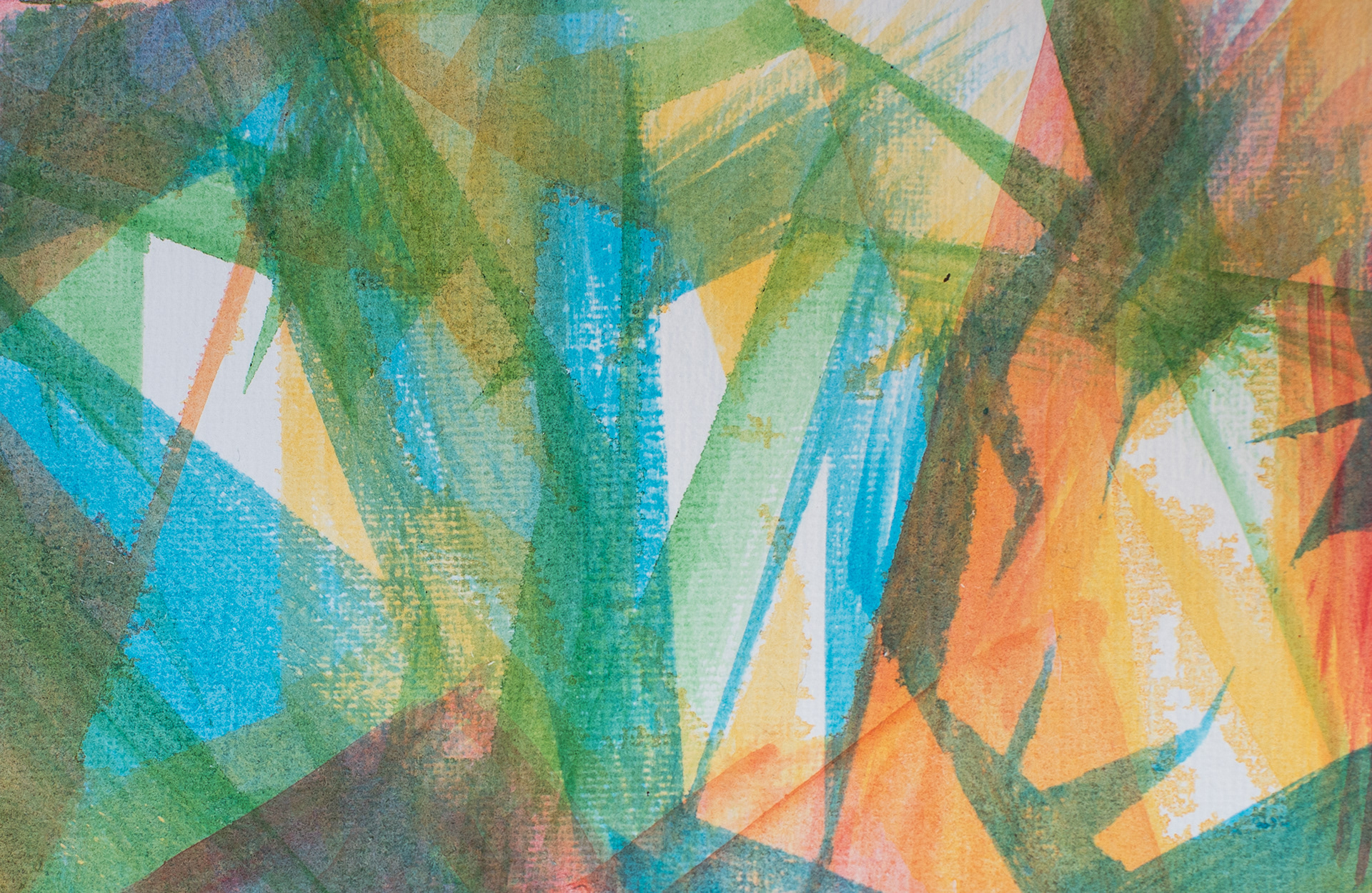 Abstract Study (Refraction), 14 x 9 cm, Acrylic
