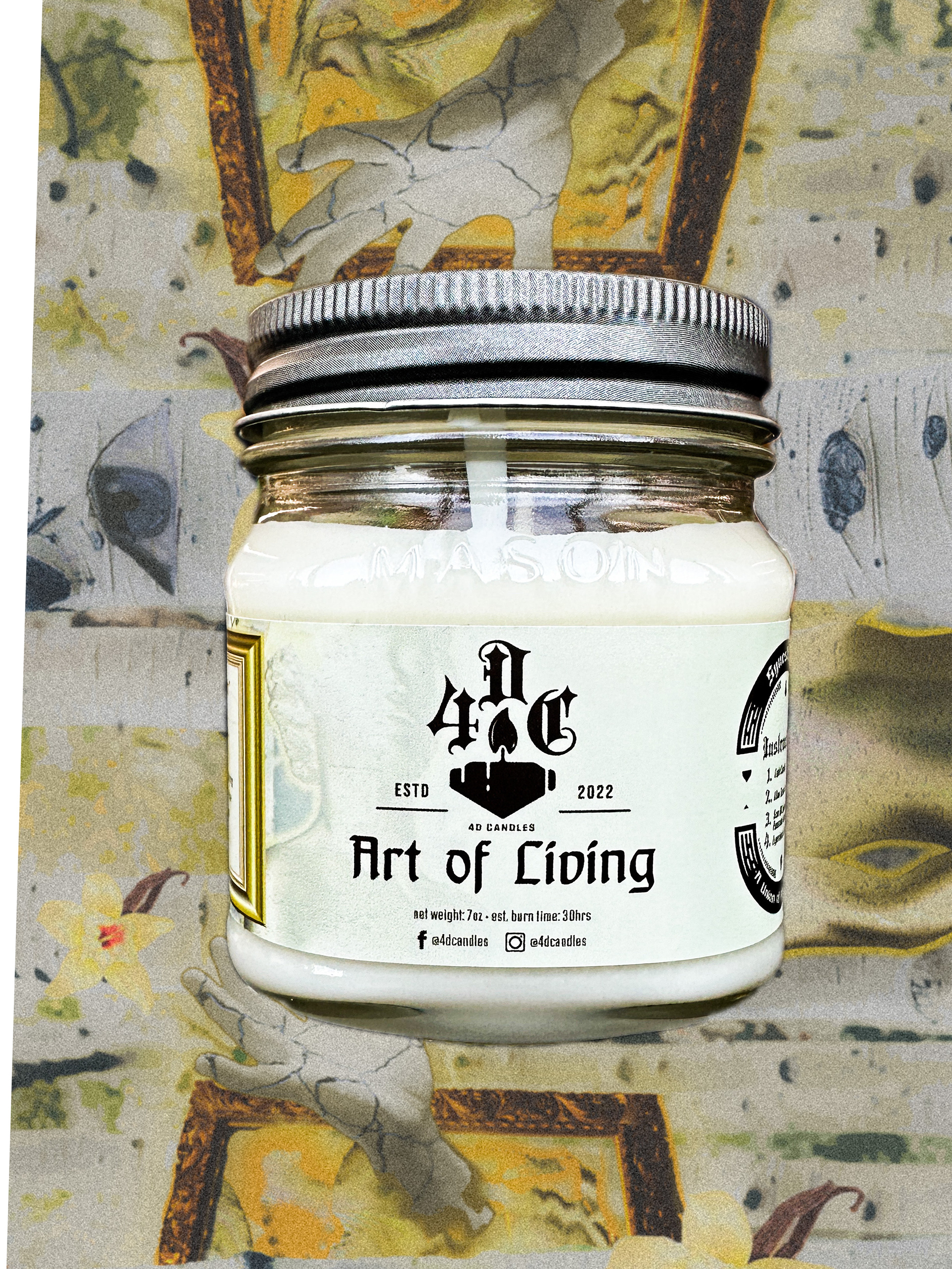 'Art of Living' by Mi'Ele Booker (Spring 2023) in front of its paired artwork.