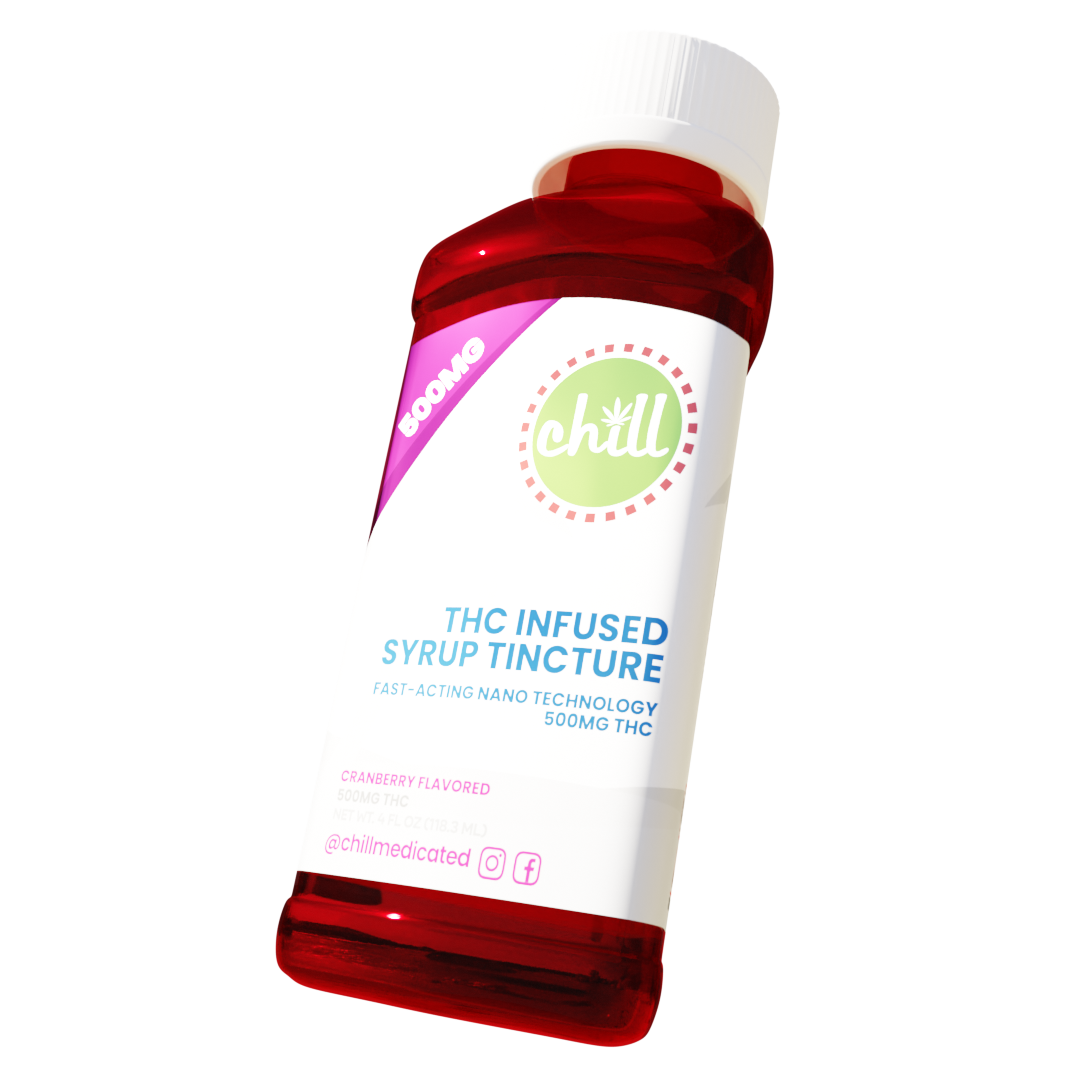 500mg Cranberry - Syrup Bottle Render