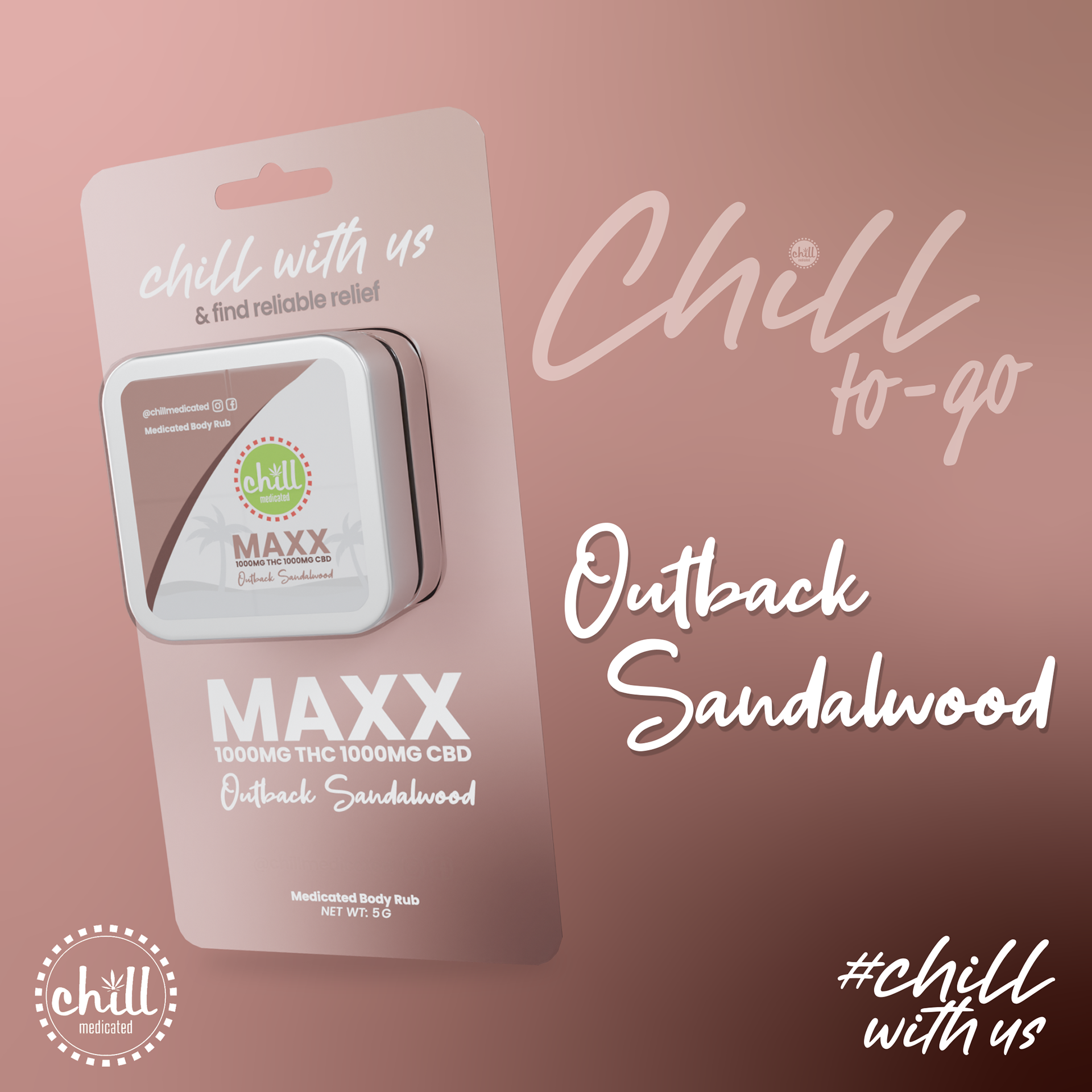 Chill To-Go Outback Sandalwood - Product Composition