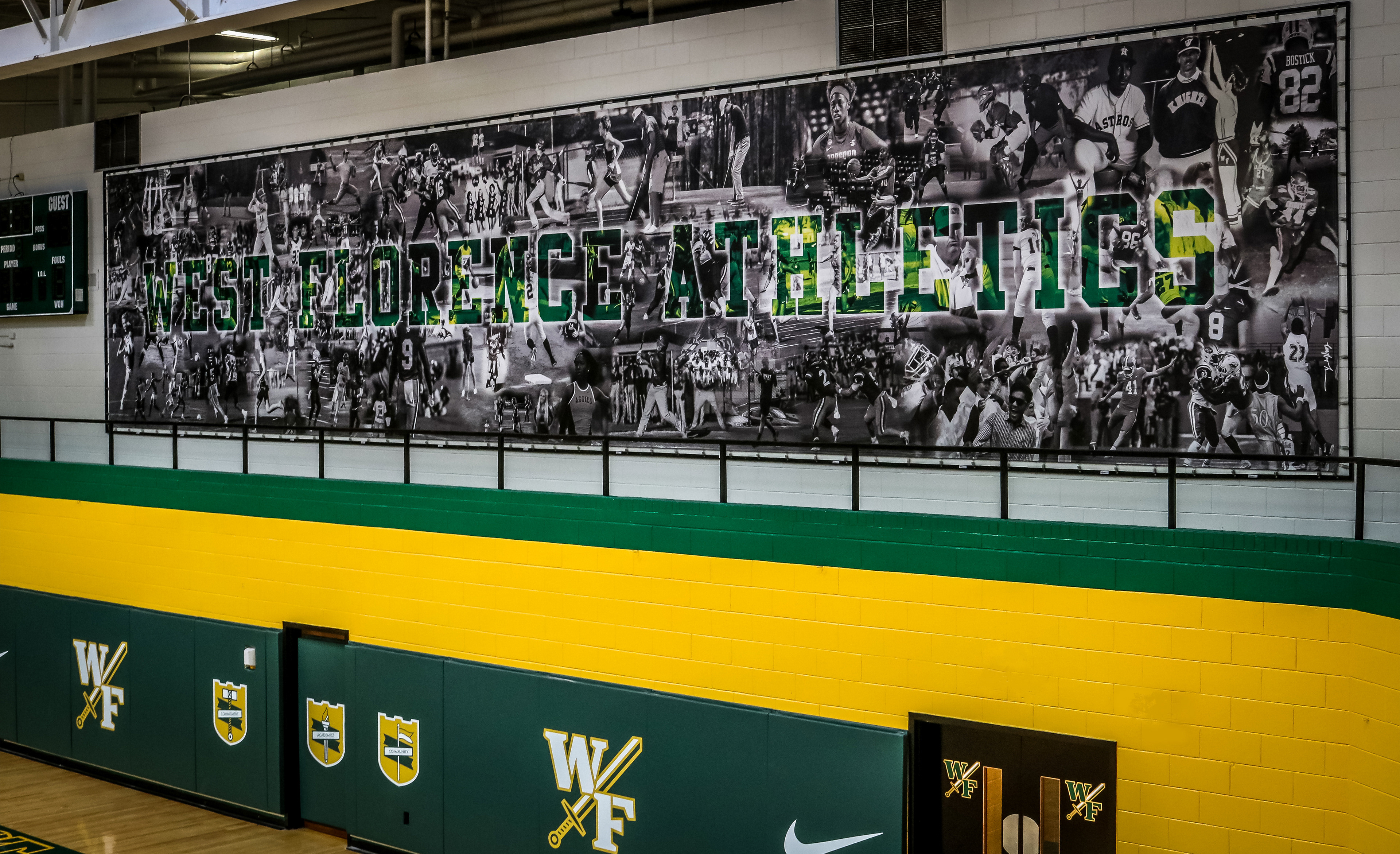 500 square foot banner I designed for gym.