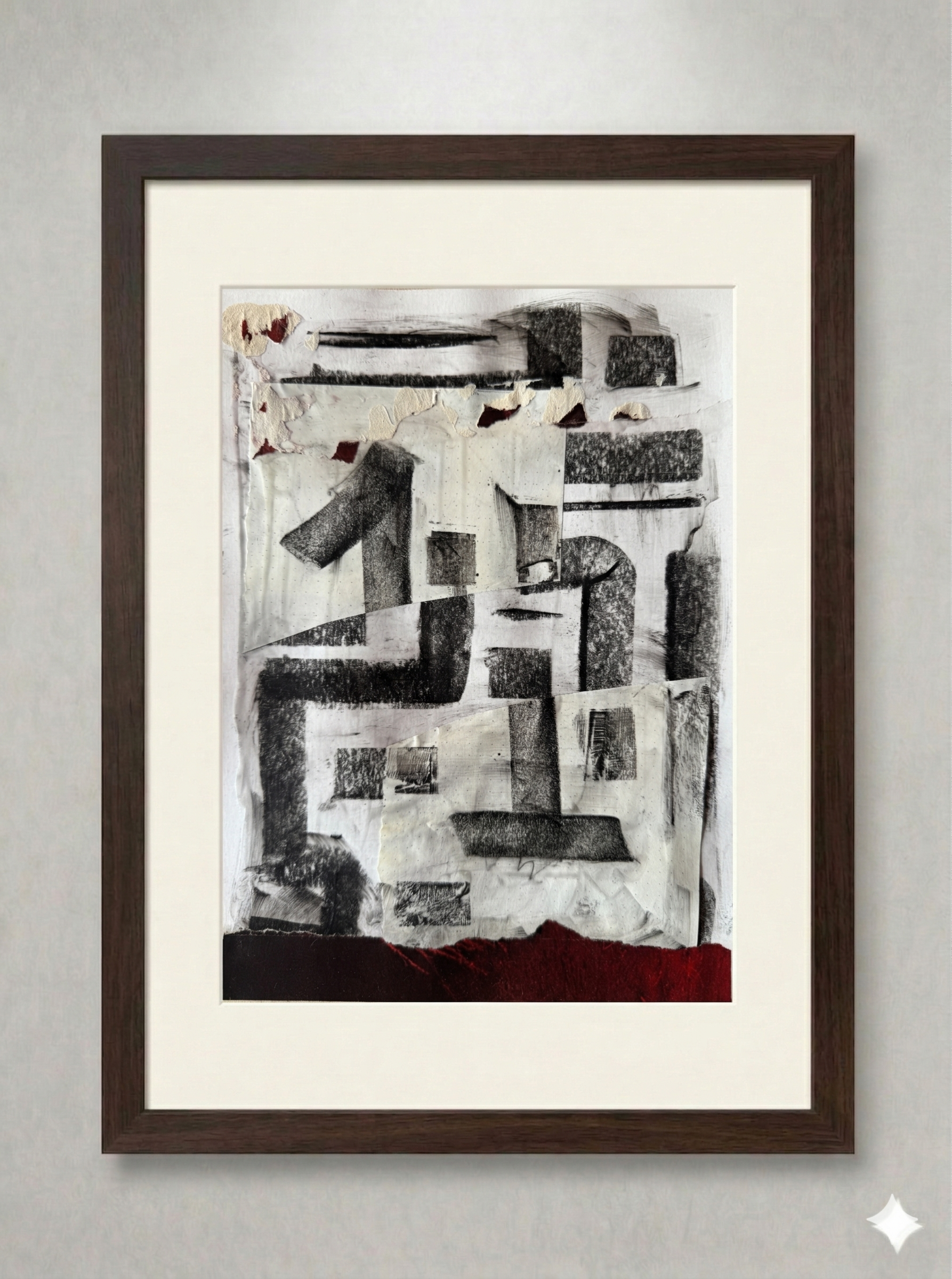 11 X 14 — Charcoal/Collage