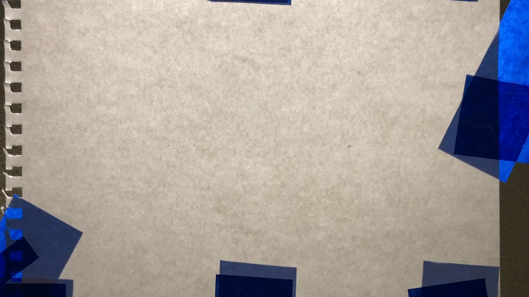 Animated gif of the underside of a piece of paper while "Sectumsempra" is written with black ink on it in scratchy handwriting.