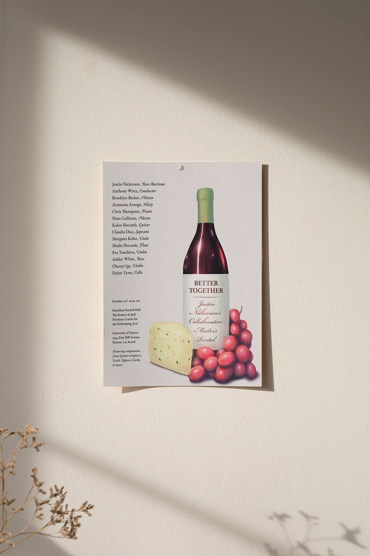 A photo of the poster above pinned to a wall