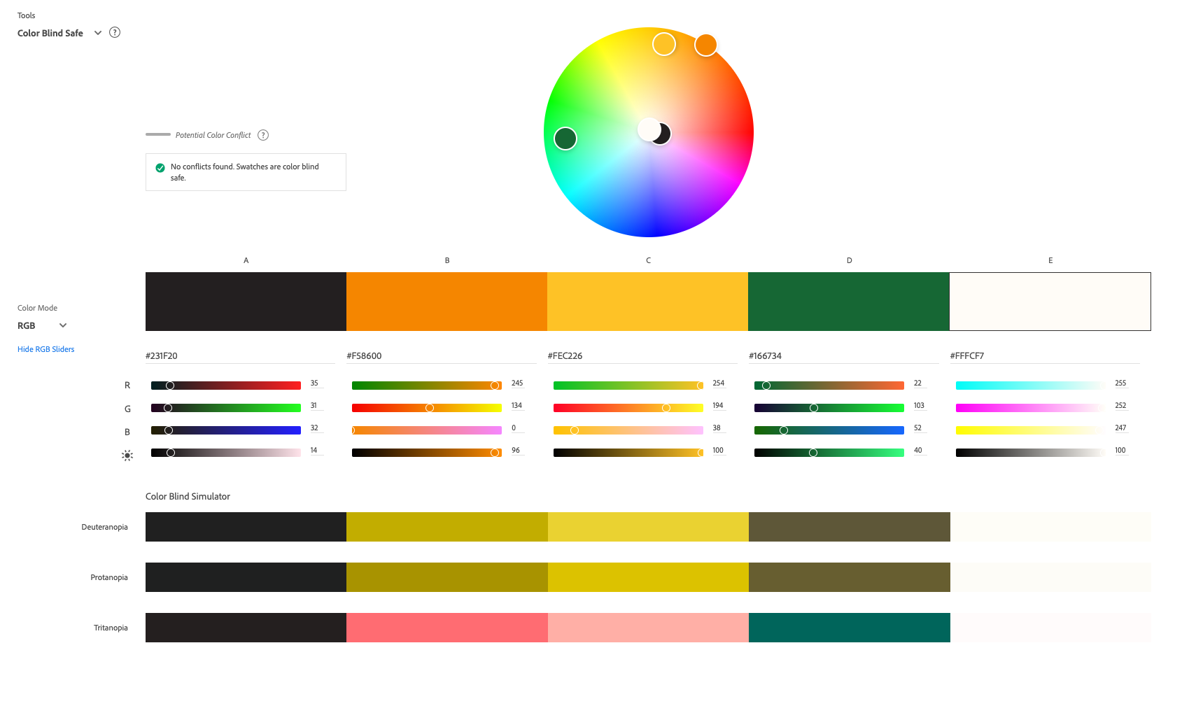 Color blindness audit.