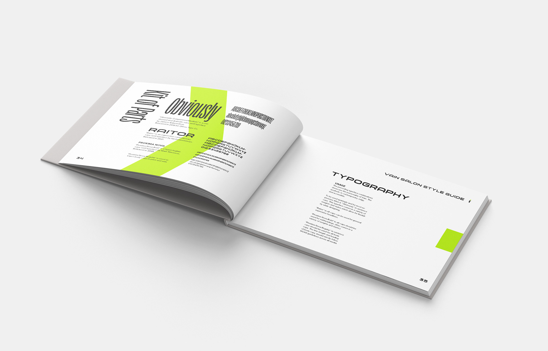 Typography section of the brand guide.