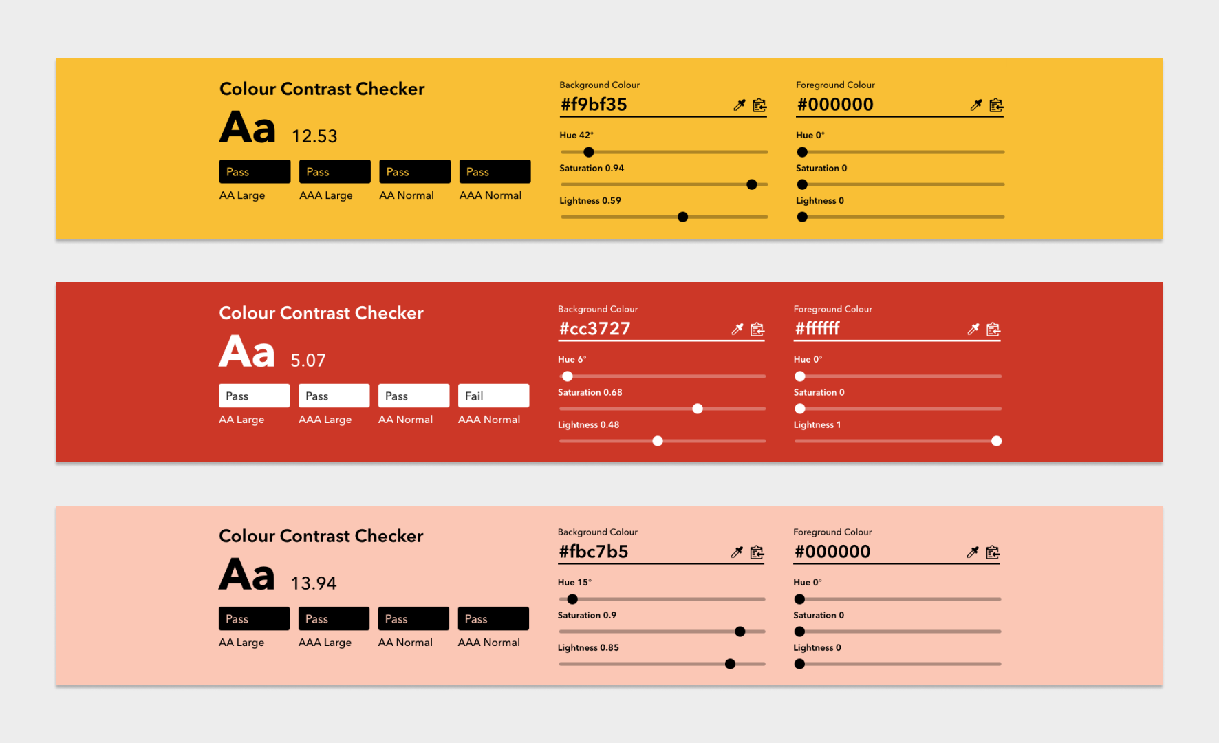 Color contrast audit.