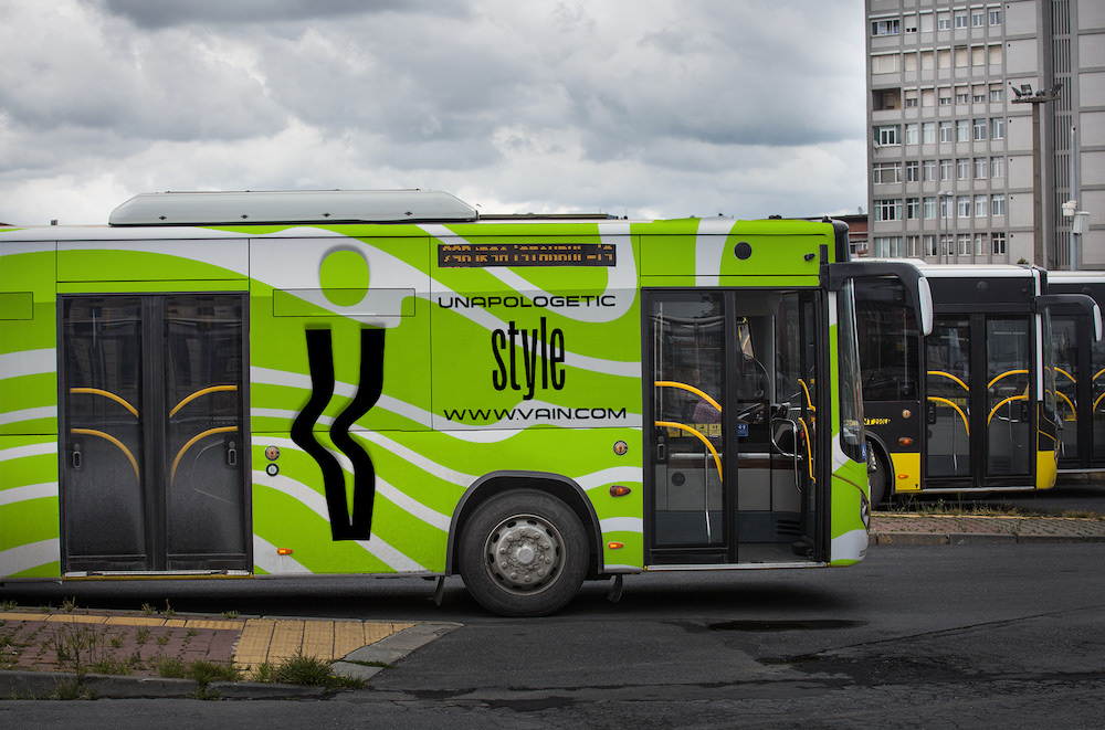 Vinyl bus wrap concept.