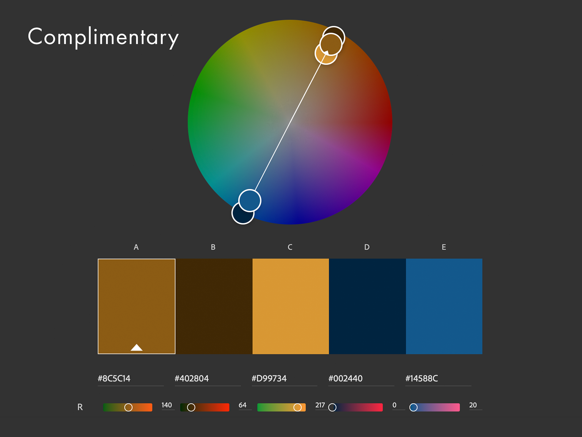 Complimentary color palette.