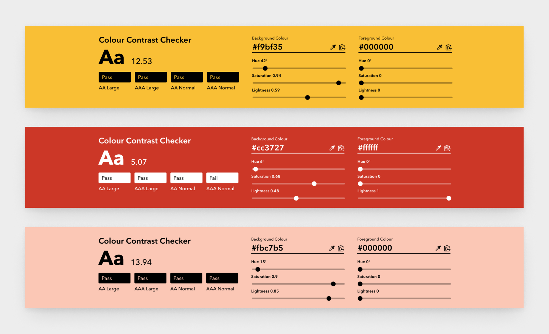 Color contrast audit.