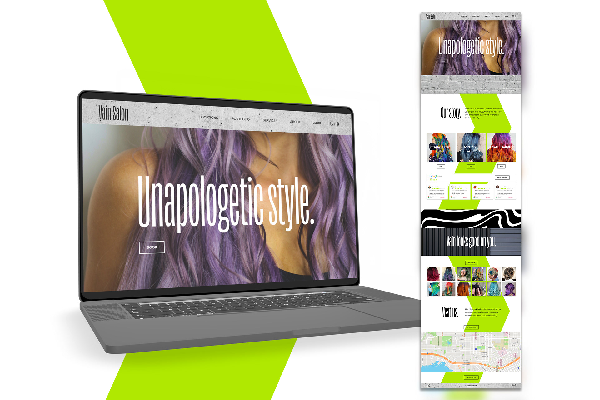 My redesign of Vain's landing page.
