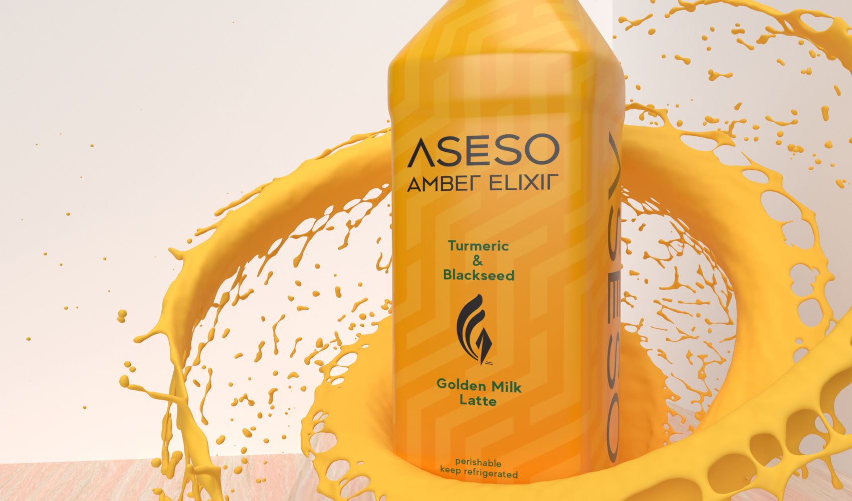 3D render of ASESO packaging design.