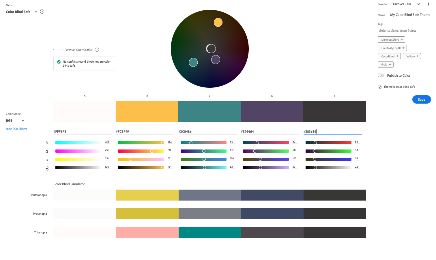 Color blindness audit.