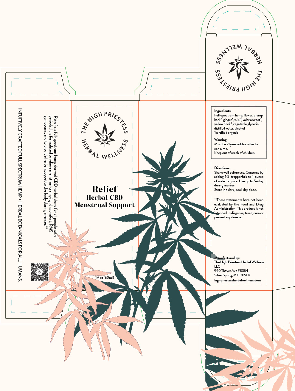 Box design with dielines.
