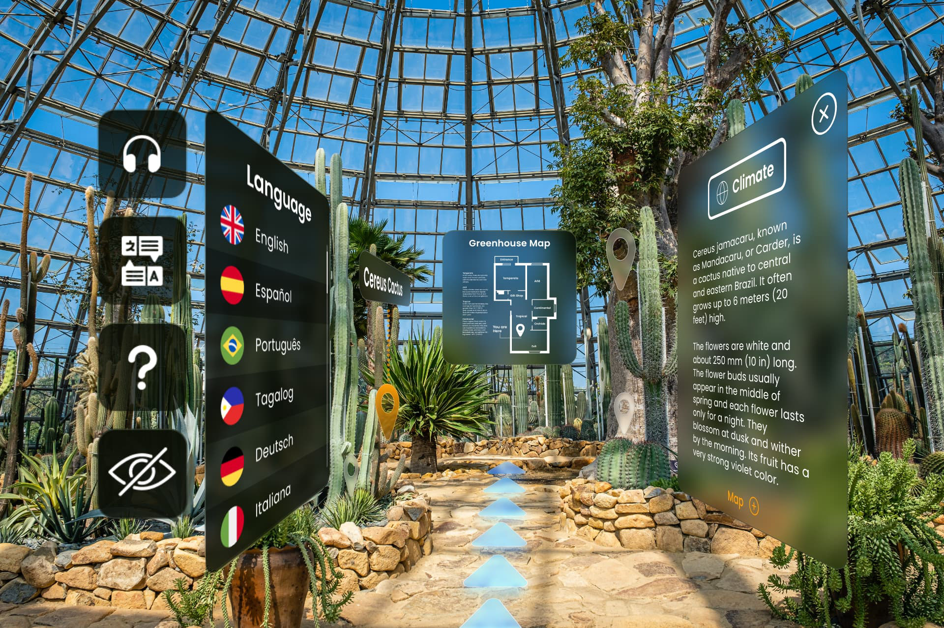 User interface of Anchor augmented reality application.