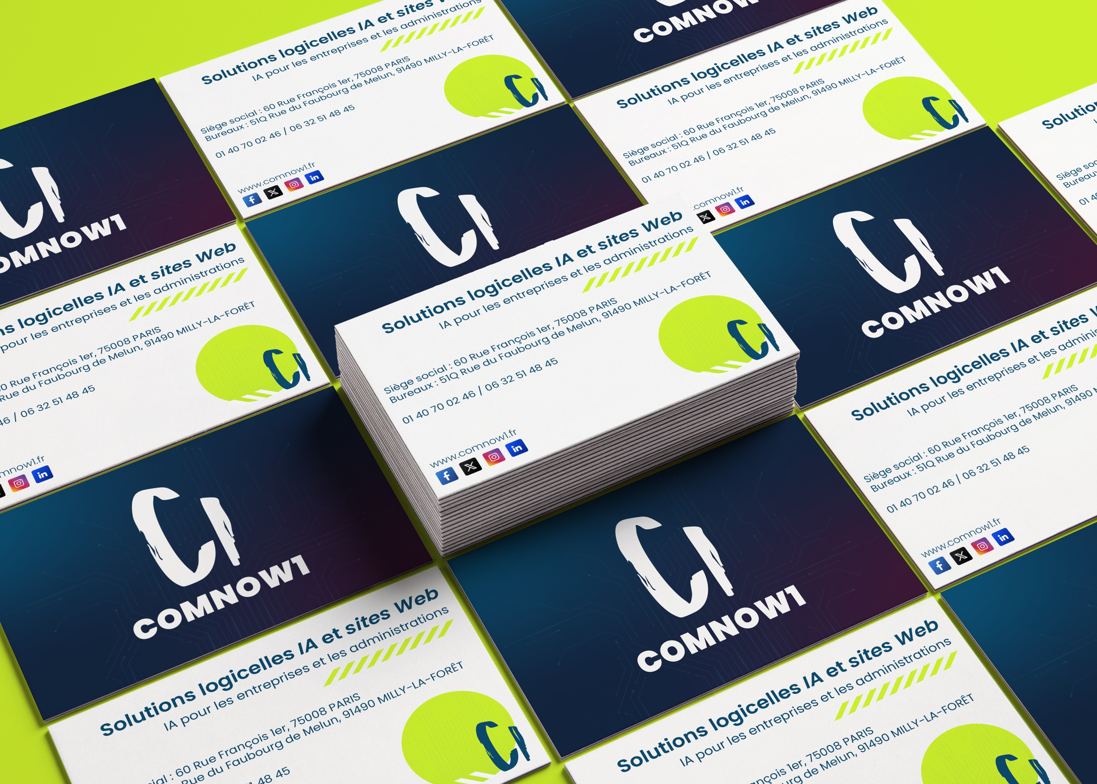 Design d’une carte de visite proposée à l’entreprise.