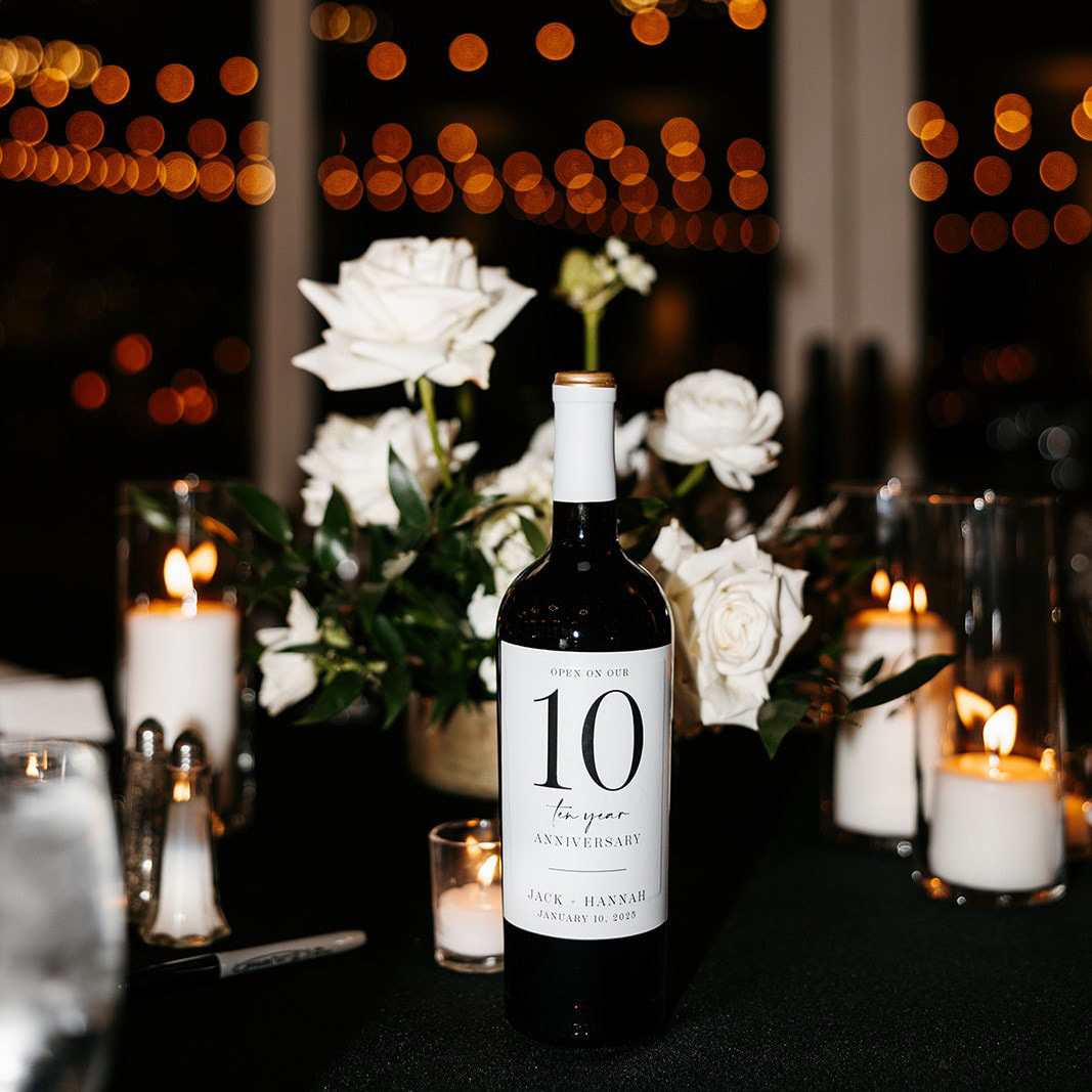Wine bottle table numbers