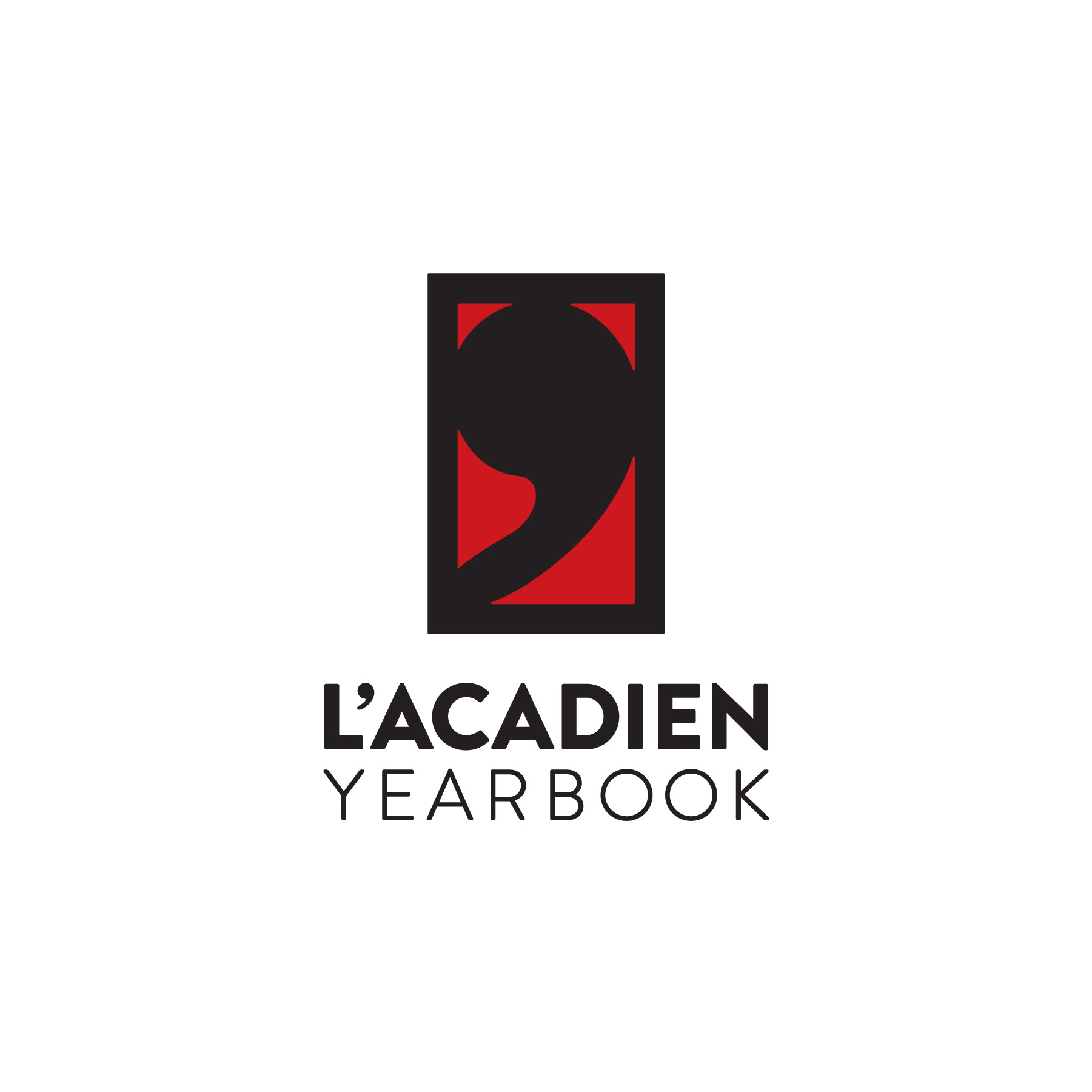 L'Acadien is the official yearbook of the University of Louisiana at Lafayette. The main emphasis is placed upon the apostrophe as the mark for the organization. It brings together two words as one just as the yearbook brings elements of the campus together within its pages. Worked on in collaboration with designers at L'Acadien yearbook. 