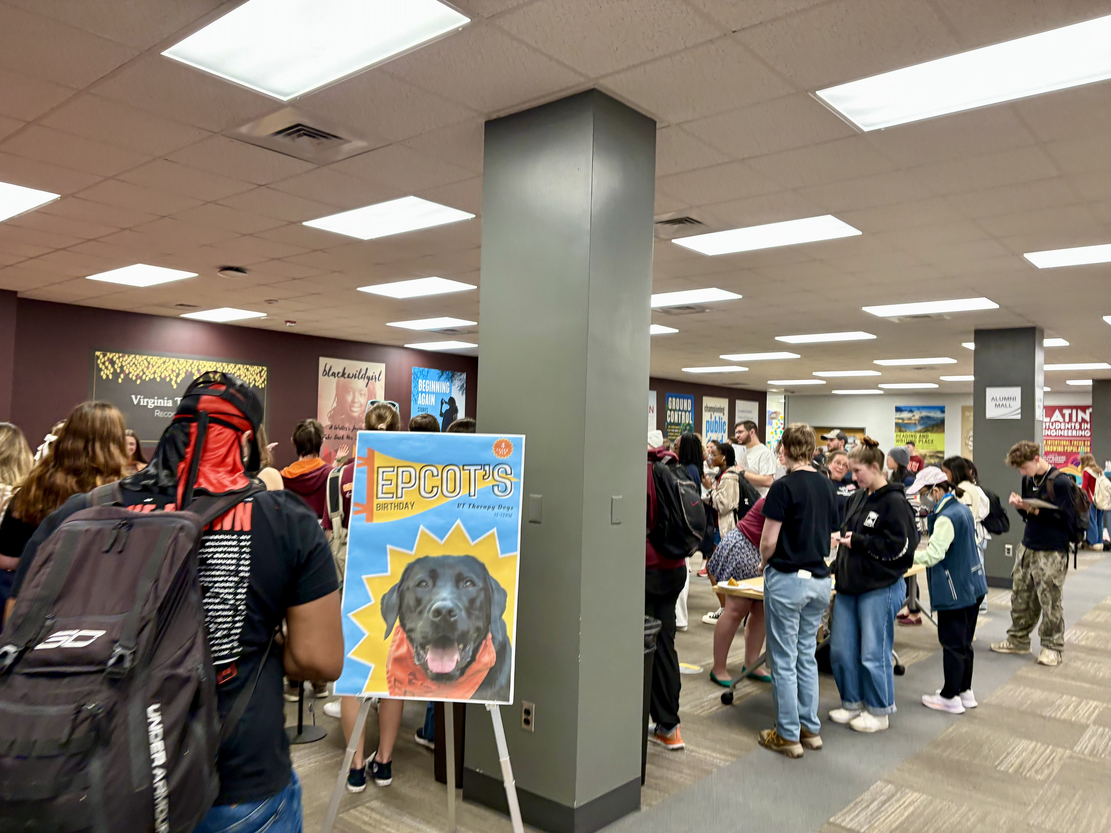 Blacksburg, Virginia, March 28, 2025 — Hokies Gather to Paw-ty: Students and faculty unite to celebrate Epcot’s 4th birthday with fun, cake and plenty of love.