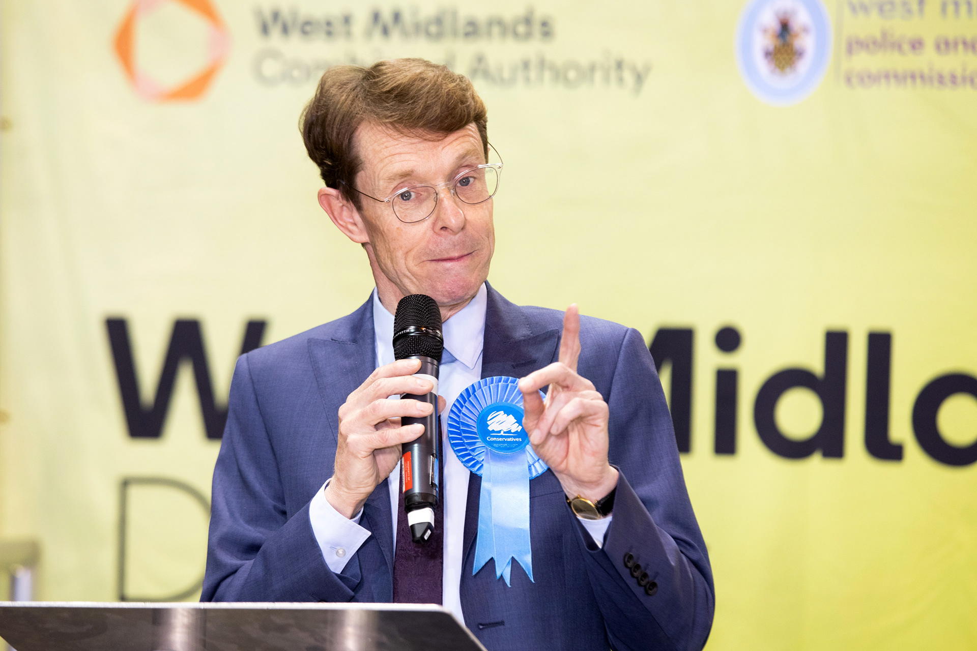 Andy Street is re-elected as West Midlands Mayor  Picture published in the Sunday Telegraph and the Sun newspapers