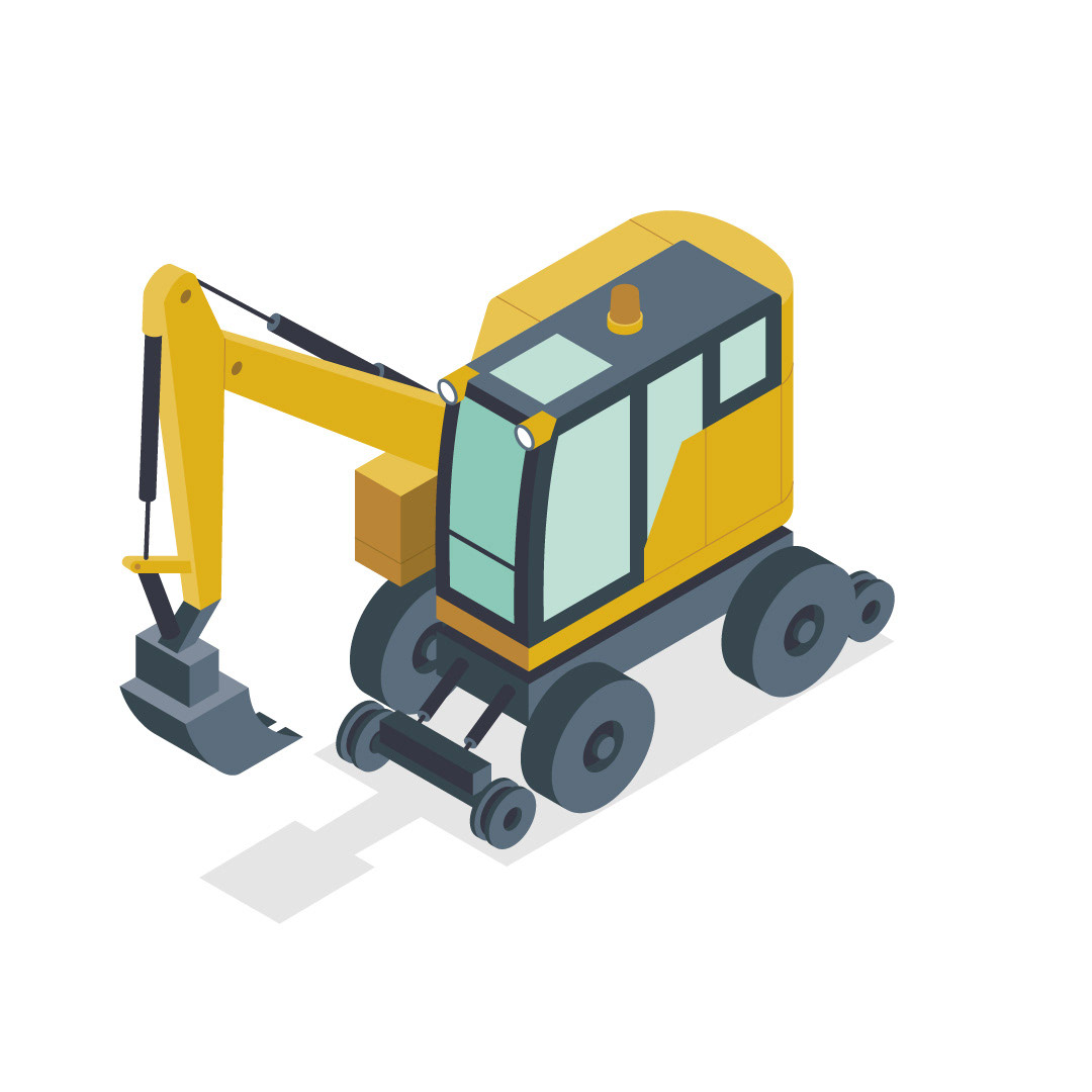Schienenbagger