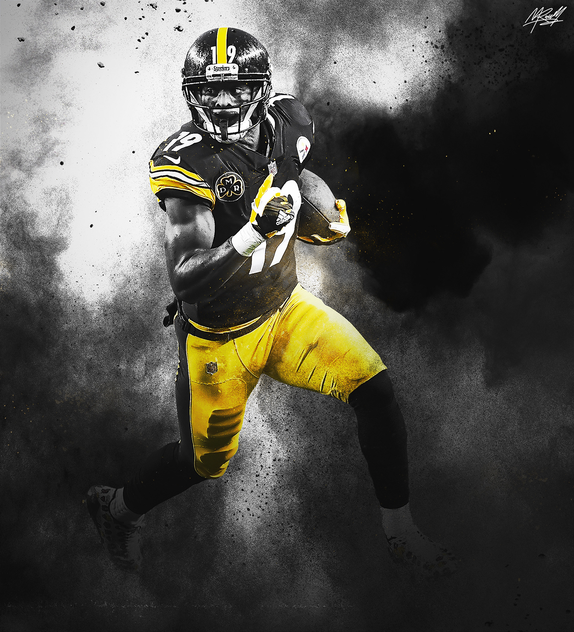 Juju Smith-Schuster Edit T-Shirt By Apollo Designs Fine Art