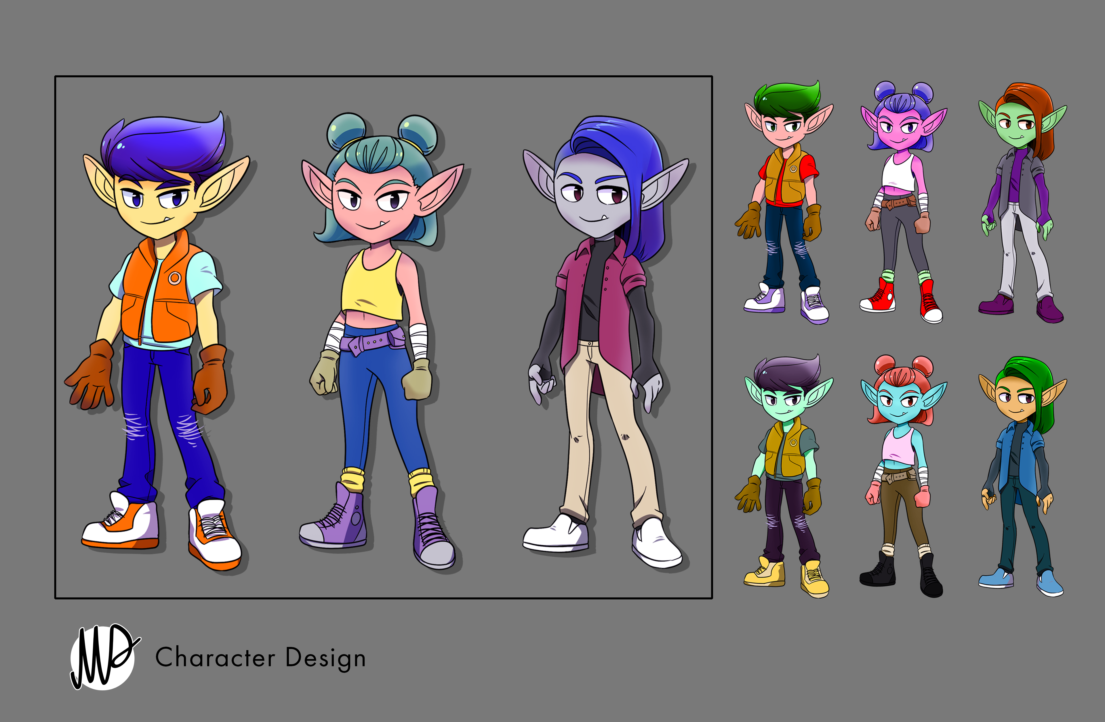 Character Design concept art for unreleased PC gaming title. 